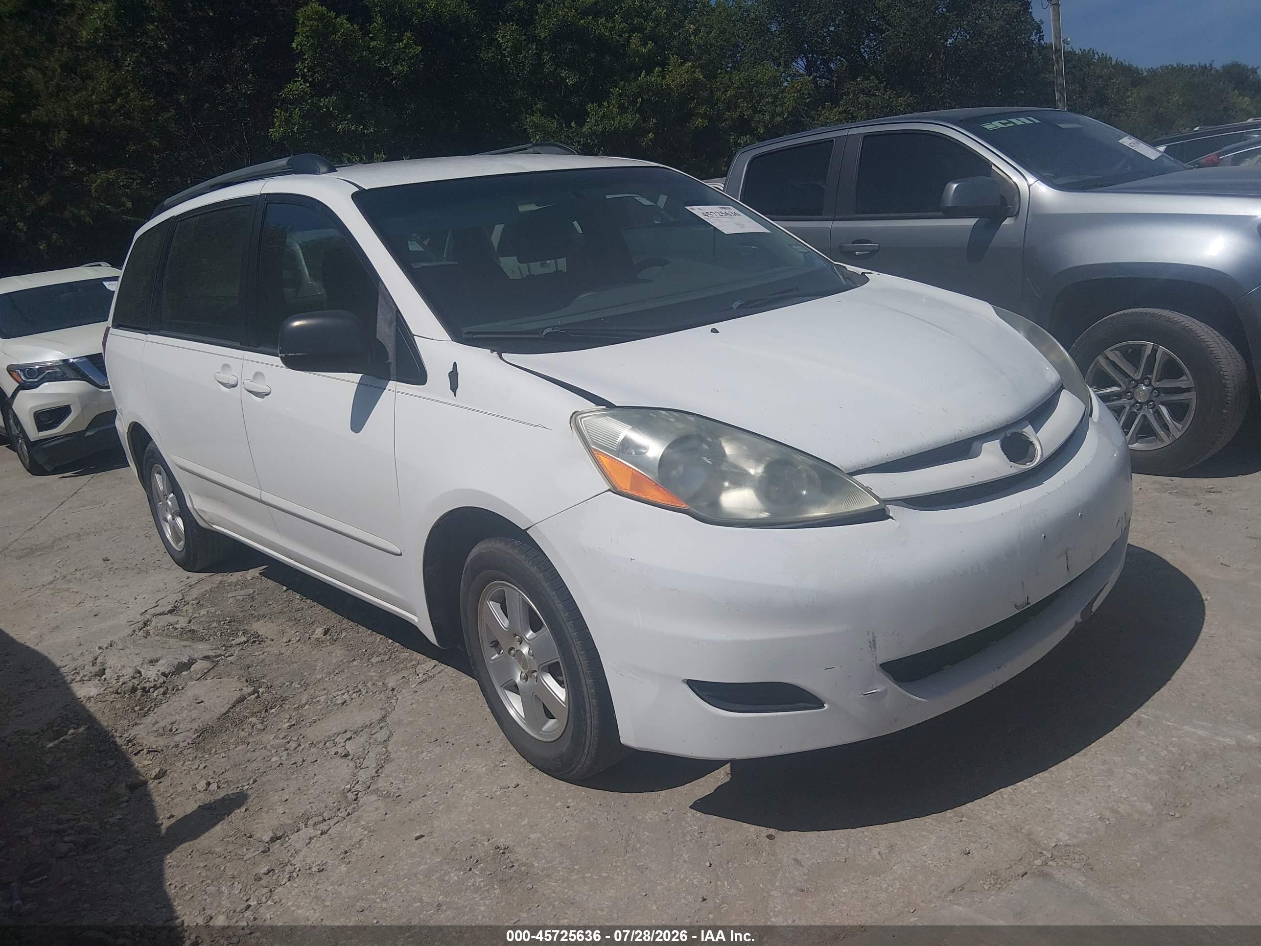2006 Toyota Sienna Ce White vin: 5TDZA23C96S453495