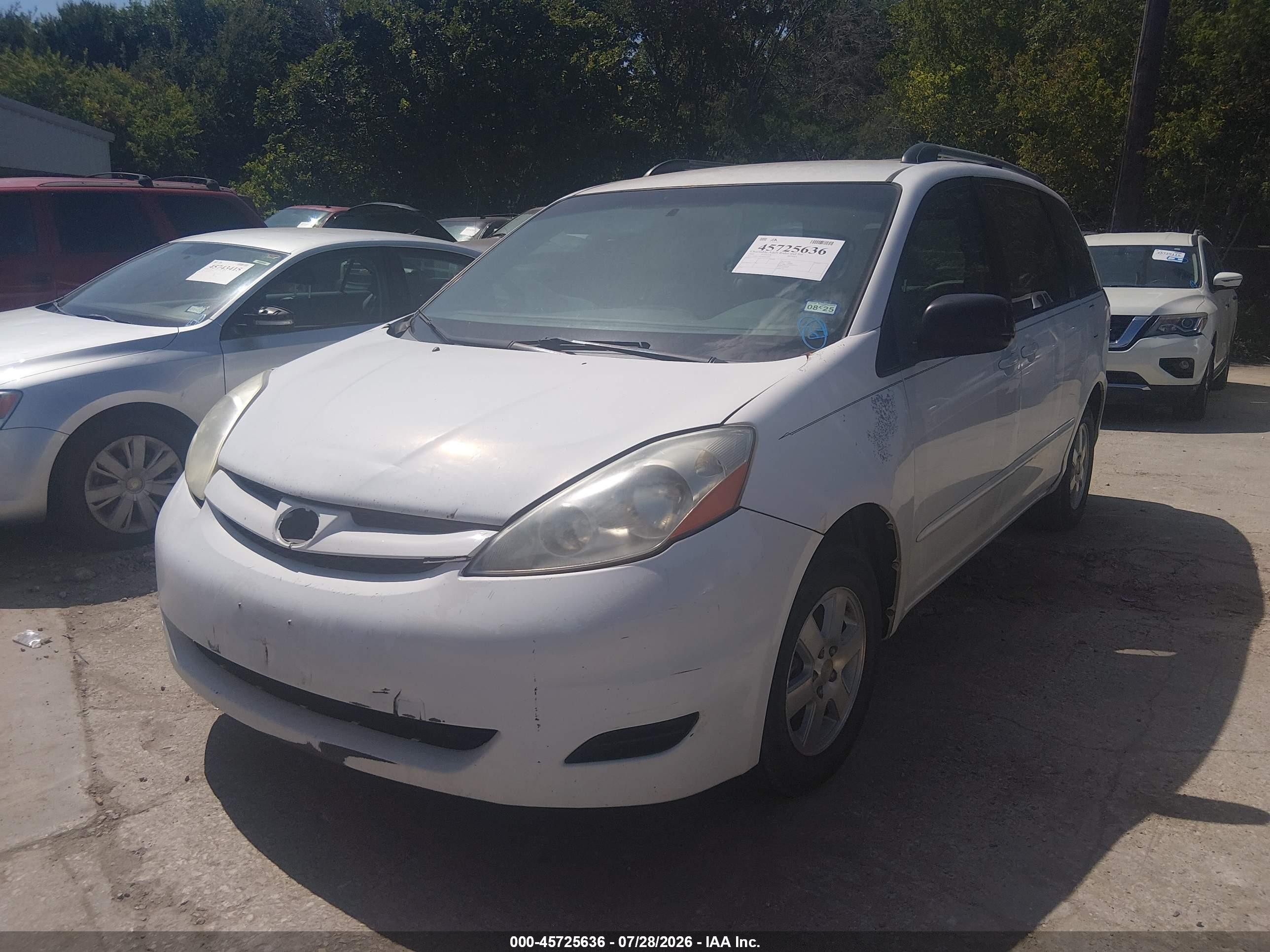 2006 Toyota Sienna Ce White vin: 5TDZA23C96S453495