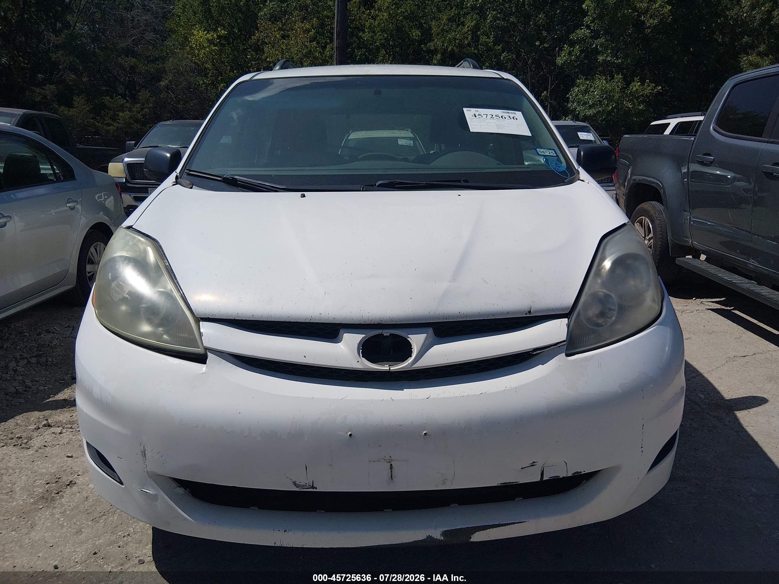 2006 Toyota Sienna Ce White vin: 5TDZA23C96S453495