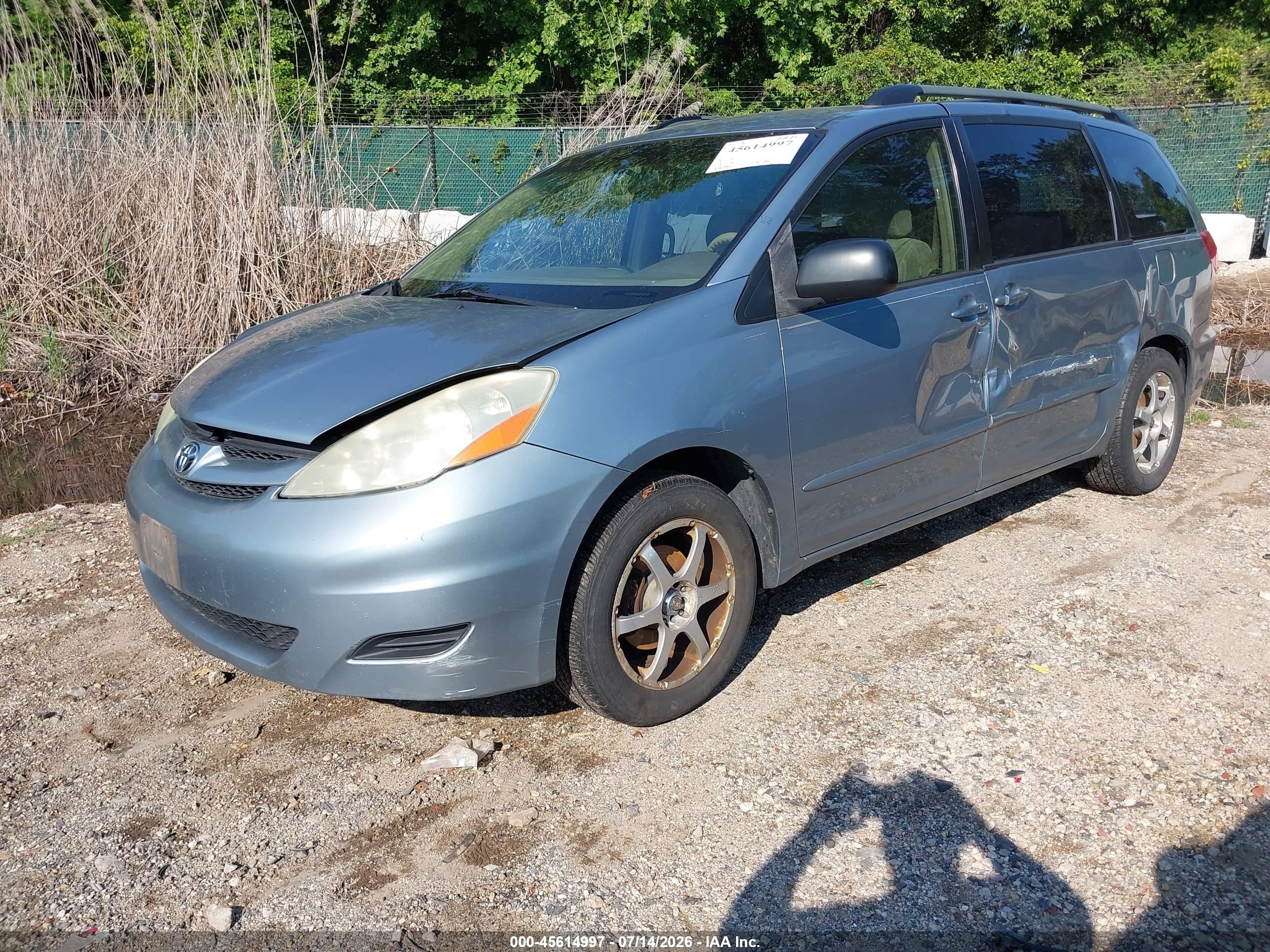 2006 Toyota Sienna Ce Light Blue vin: 5TDZA23C96S479417