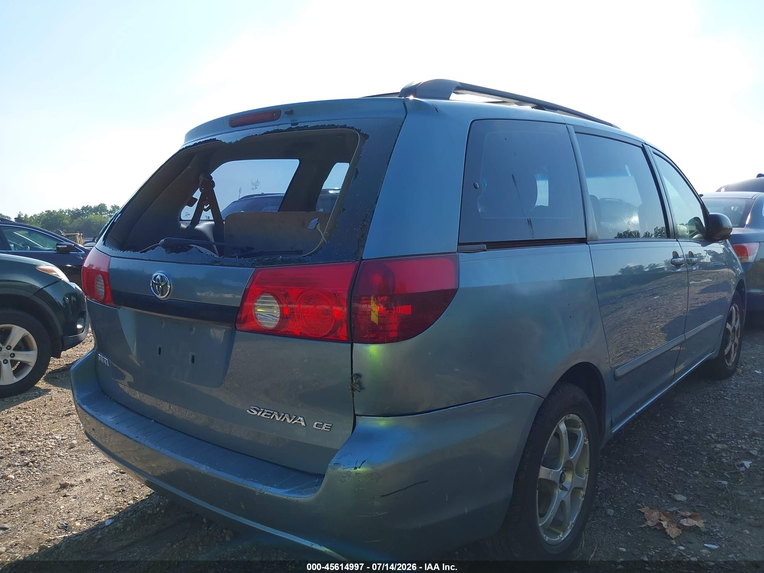2006 Toyota Sienna Ce Light Blue vin: 5TDZA23C96S479417