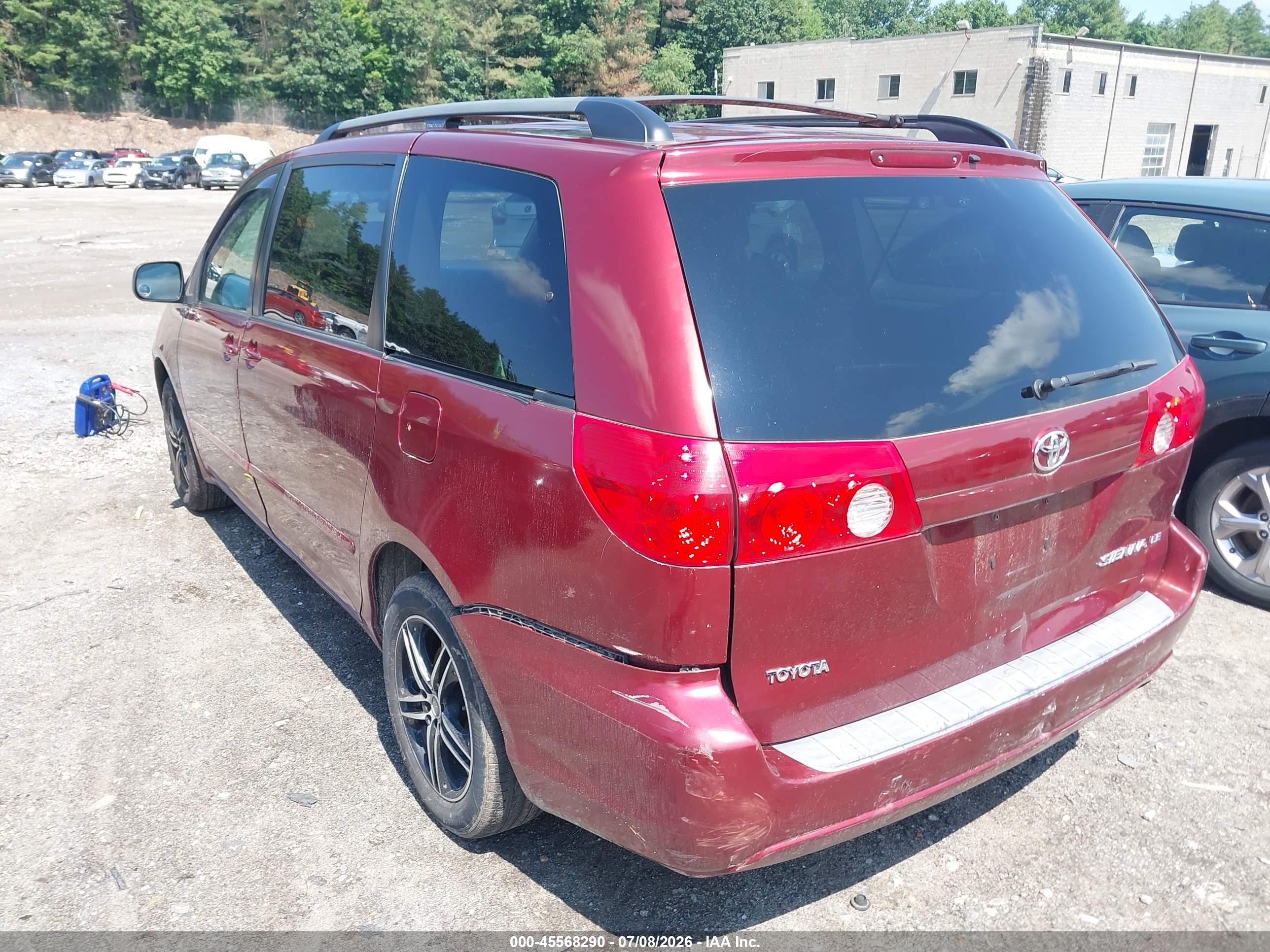 2006 Toyota Sienna Le Бордовый vin: 5TDZA23C96S513114
