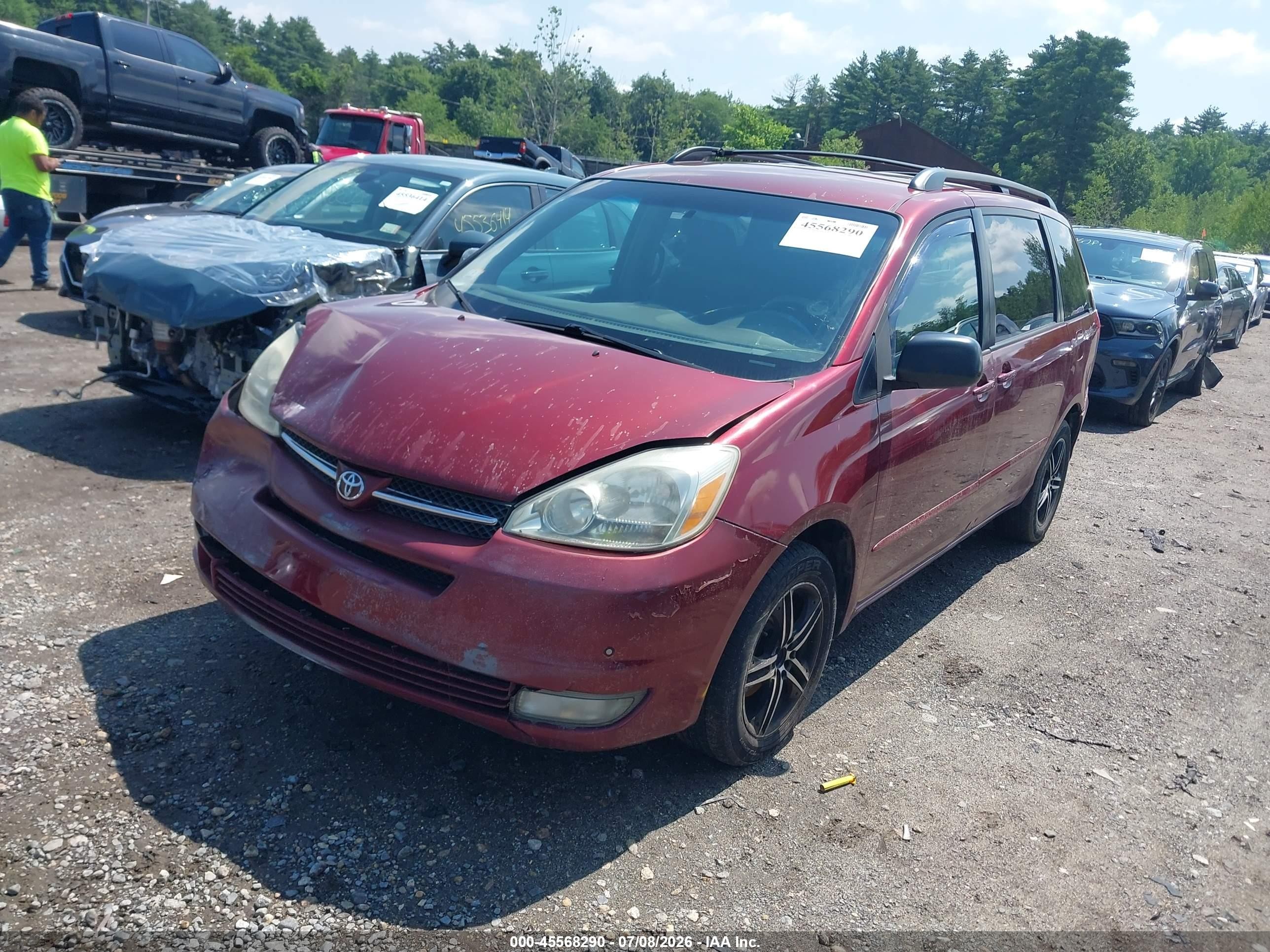 2006 Toyota Sienna Le Бордовый vin: 5TDZA23C96S513114