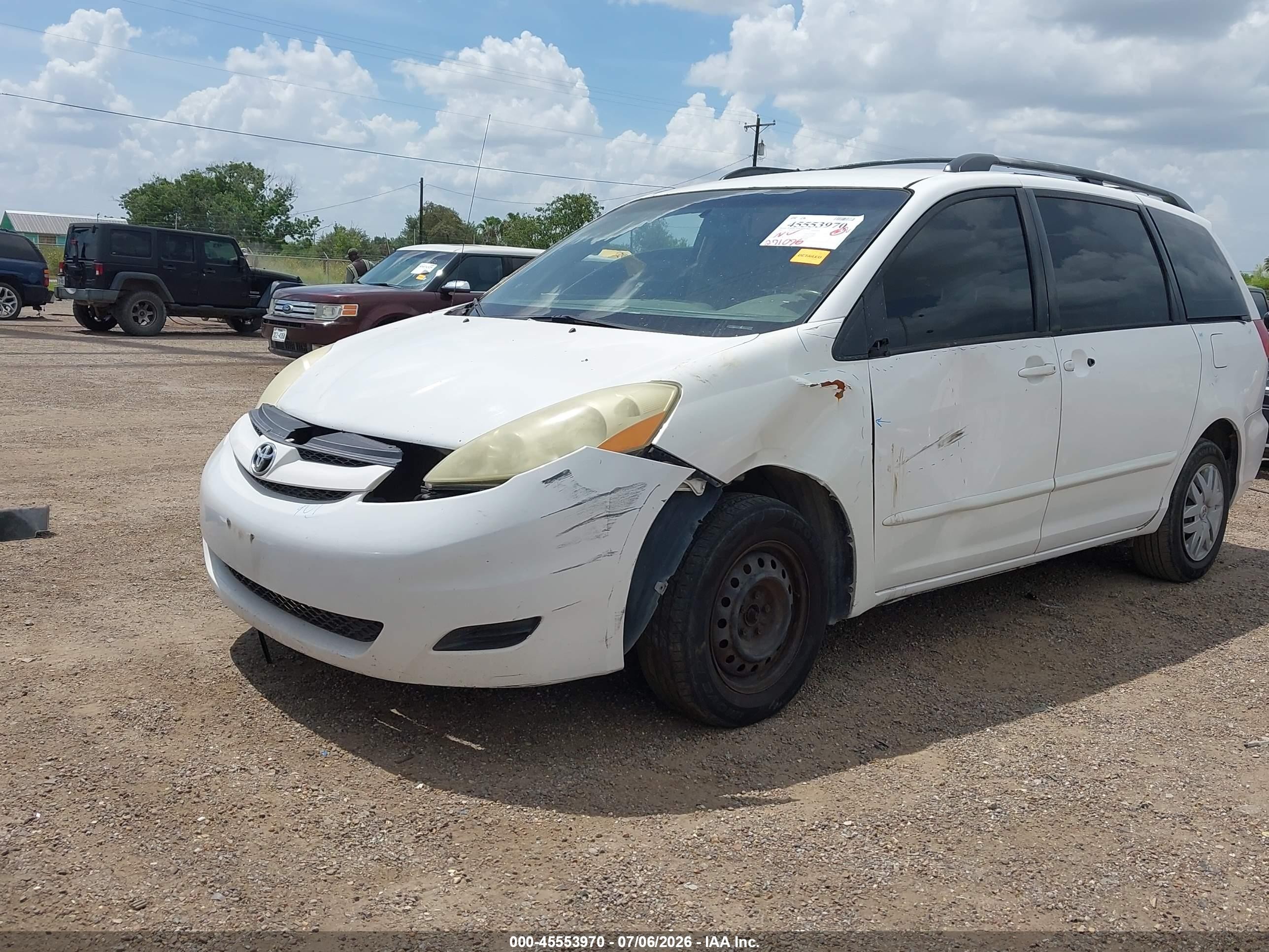 2006 Toyota Sienna Ce White vin: 5TDZA23C96S533489