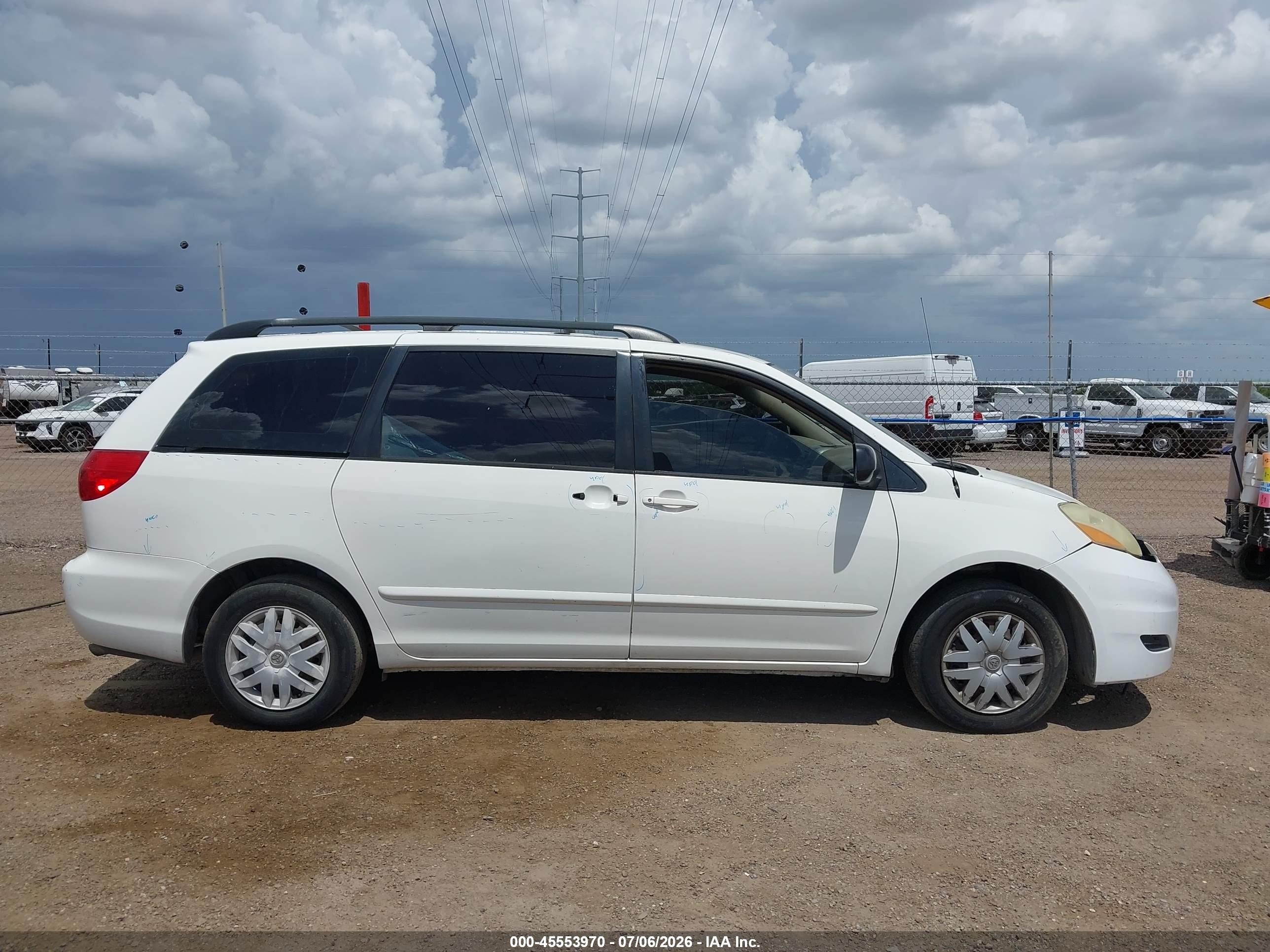 2006 Toyota Sienna Ce White vin: 5TDZA23C96S533489