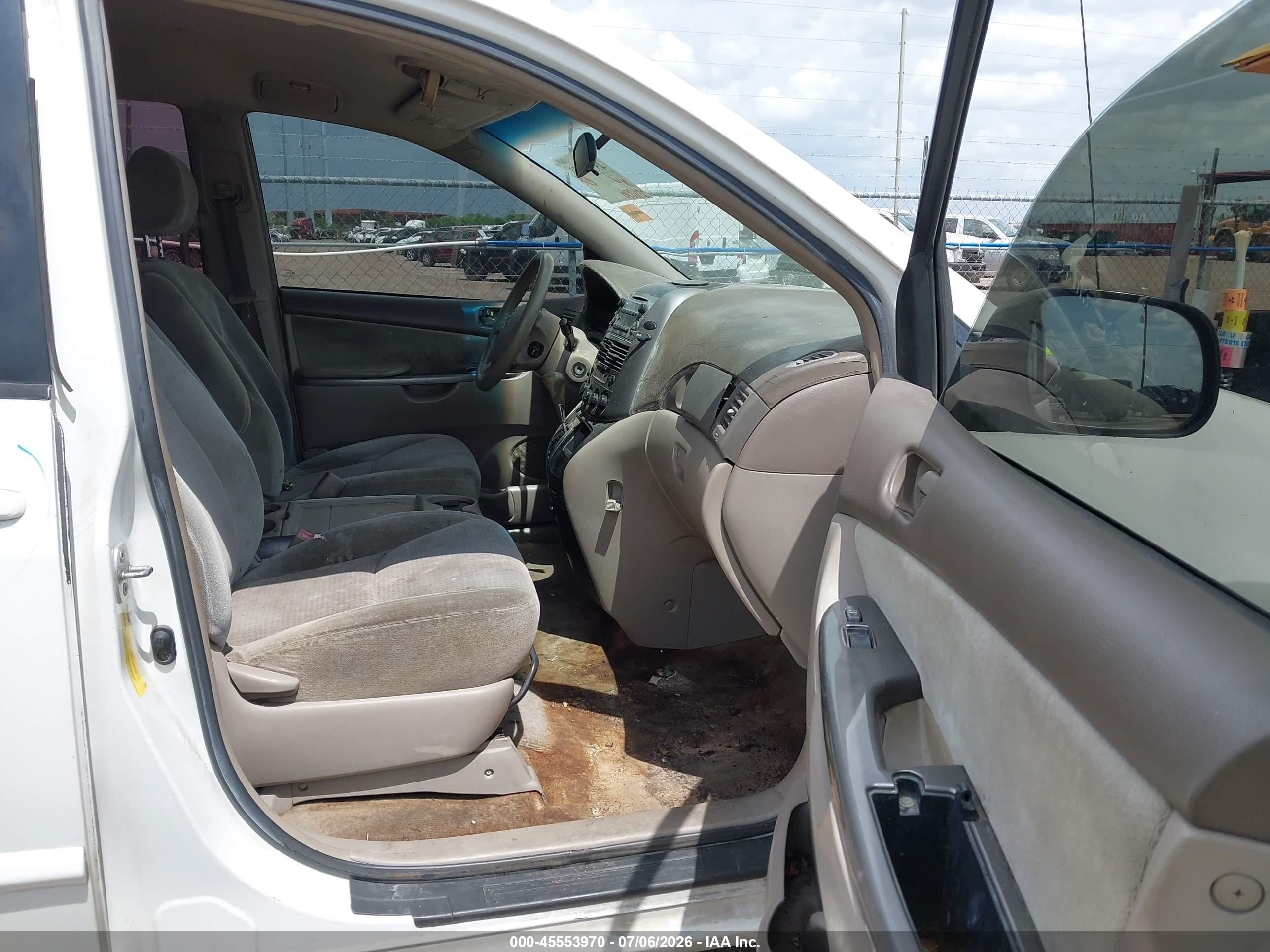 2006 Toyota Sienna Ce White vin: 5TDZA23C96S533489