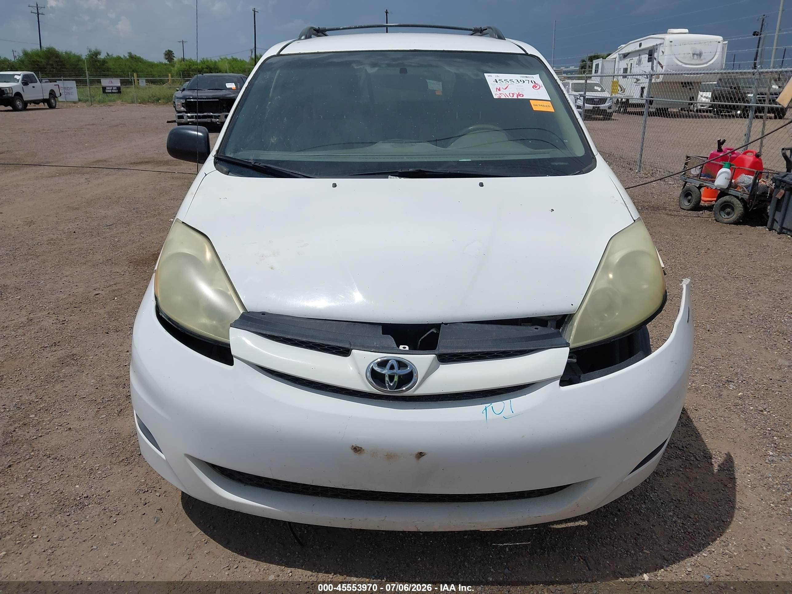 2006 Toyota Sienna Ce White vin: 5TDZA23C96S533489