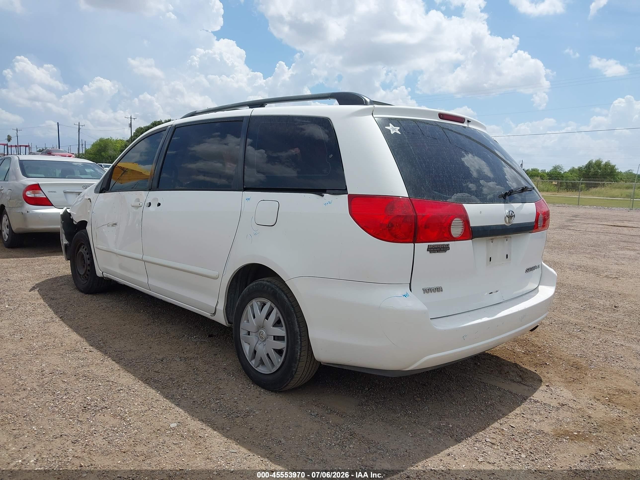 2006 Toyota Sienna Ce White vin: 5TDZA23C96S533489