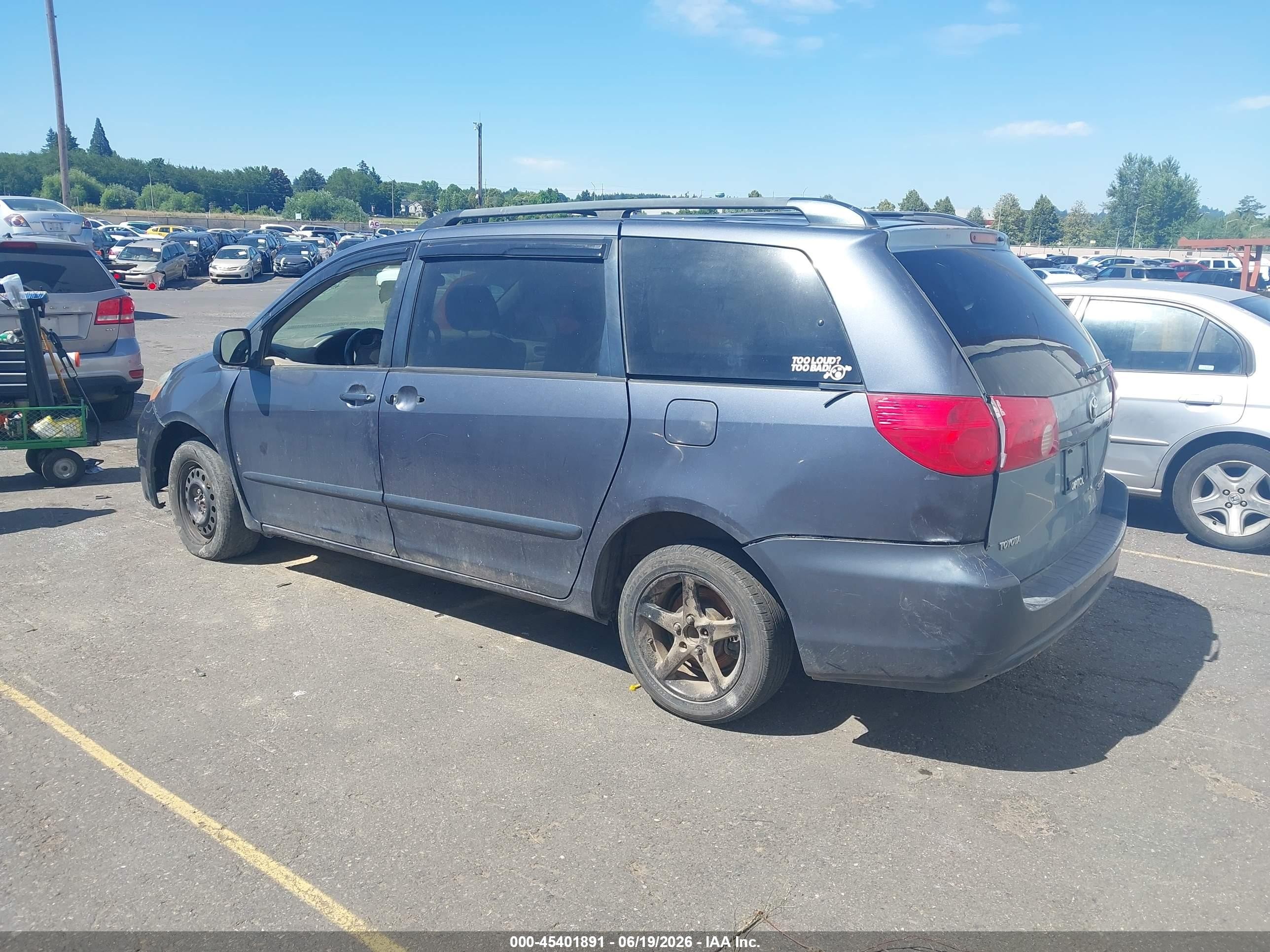 2006 Toyota Sienna Le Blue vin: 5TDZA23C96S561440