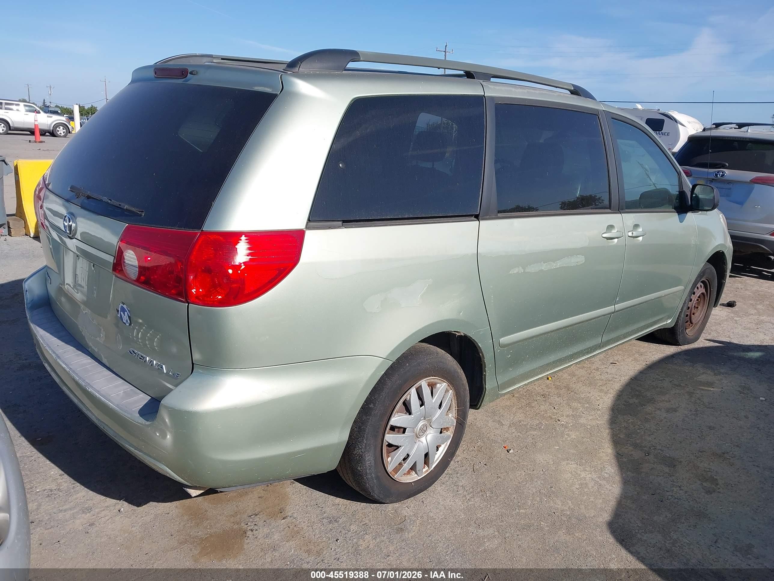 2006 Toyota Sienna Le Green vin: 5TDZA23C96S584264