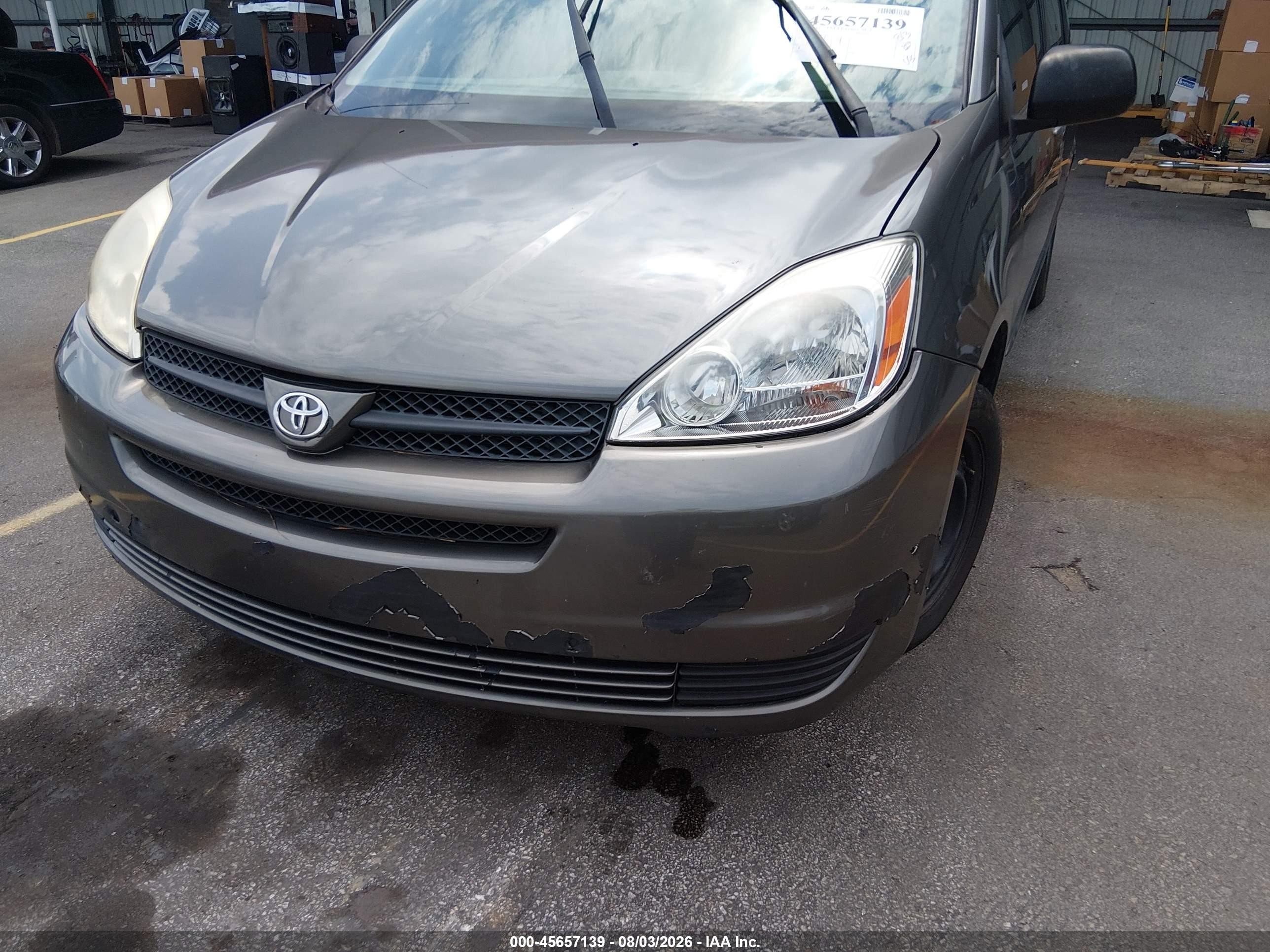 2004 Toyota Sienna Ce Gray vin: 5TDZA23CX4S128433