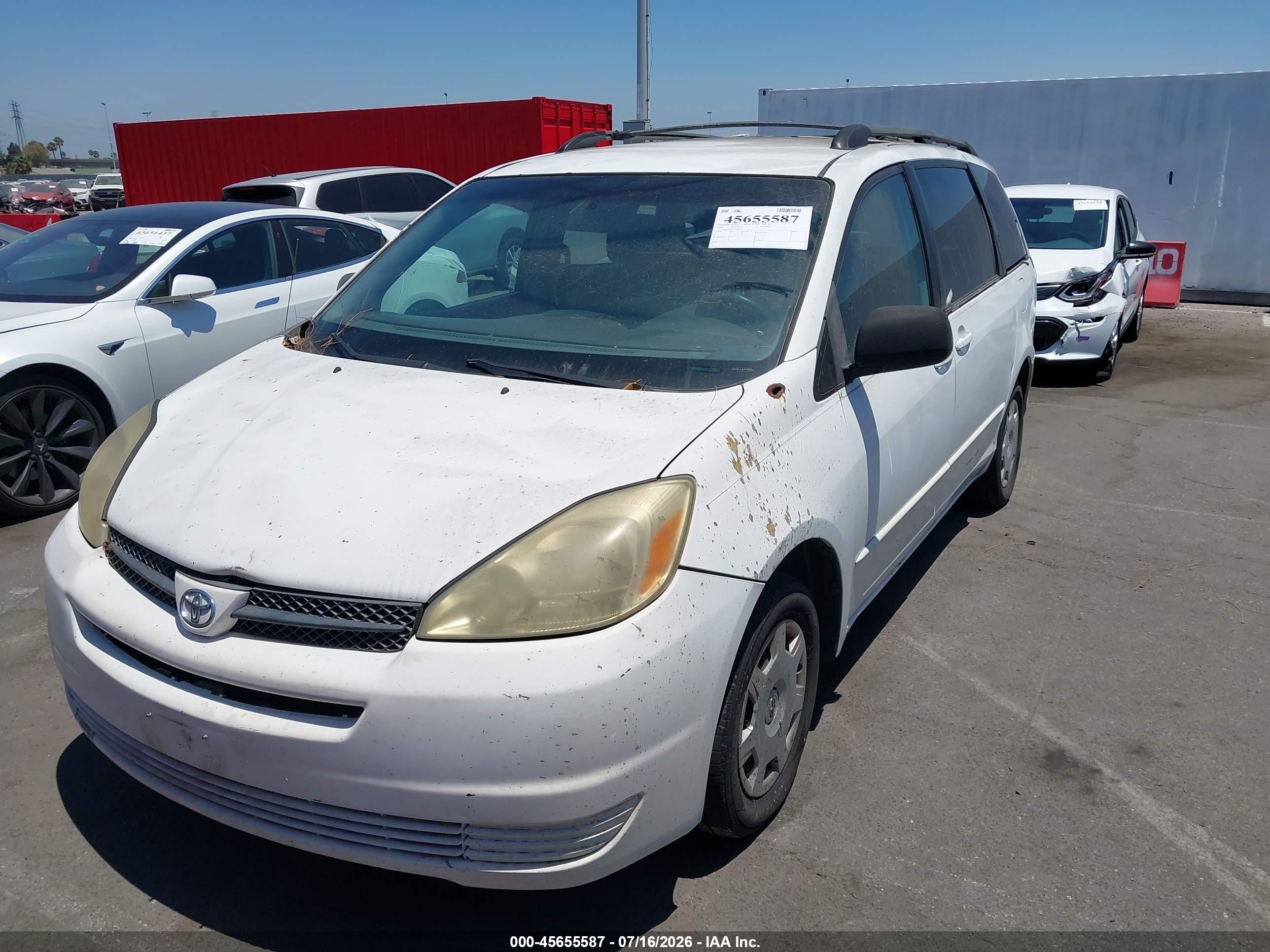 2004 Toyota Sienna Le Белый vin: 5TDZA23CX4S145331