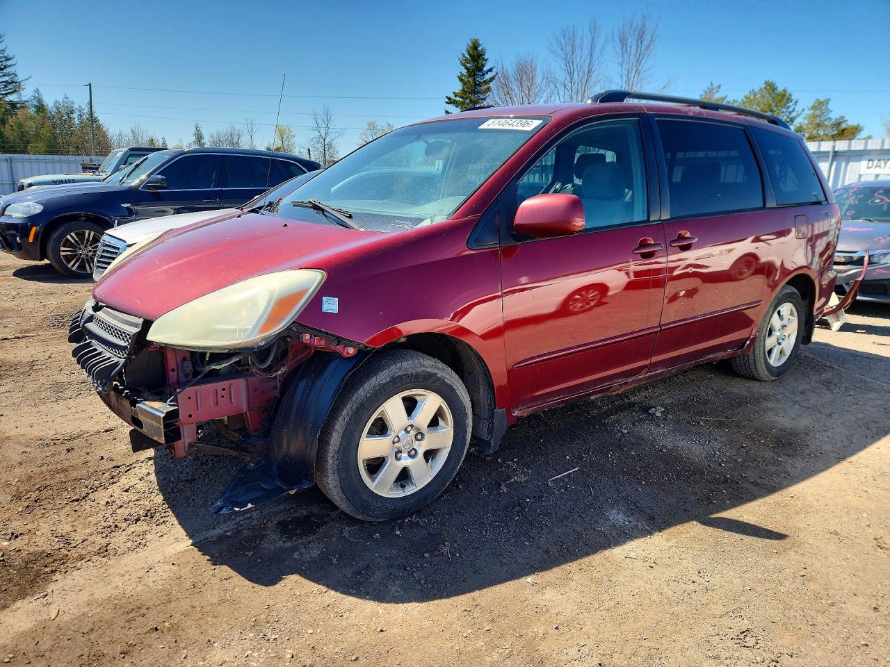 2004 Toyota Sienna Ce 7 Passenger Burgundy vin: 5TDZA23CX4S186753