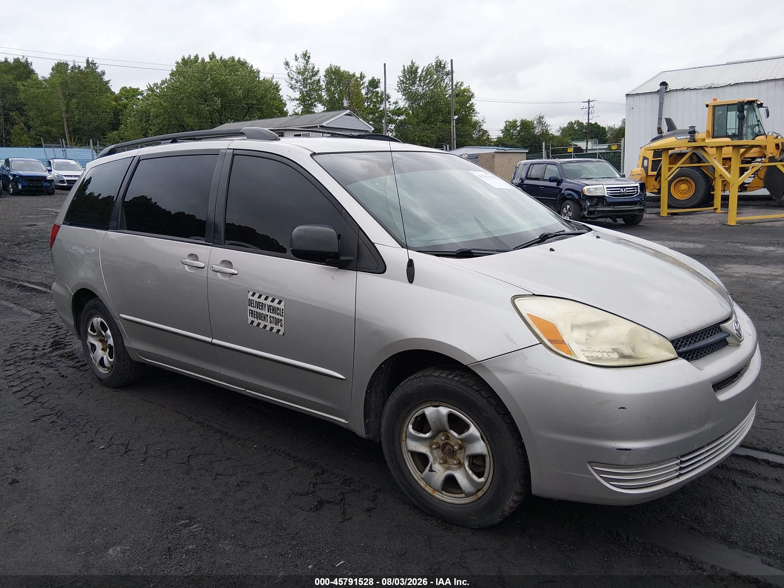 2005 Toyota Sienna Ce Silver vin: 5TDZA23CX5S265065