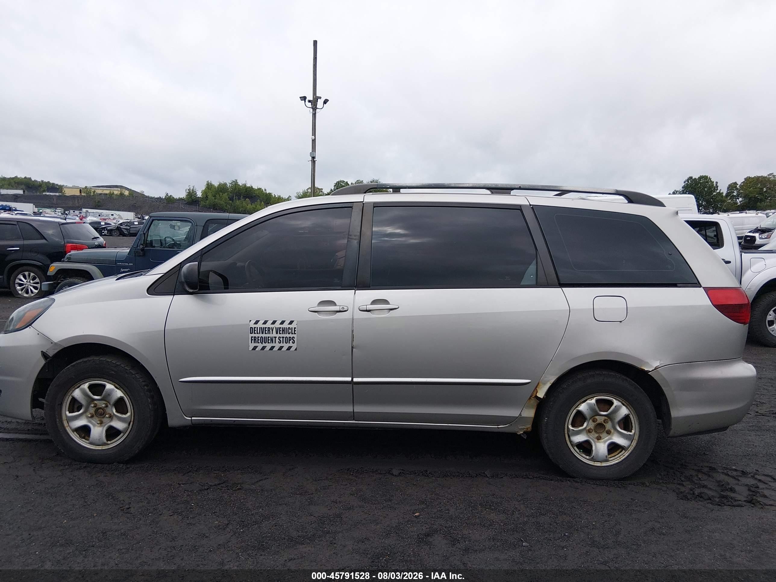 2005 Toyota Sienna Ce Silver vin: 5TDZA23CX5S265065