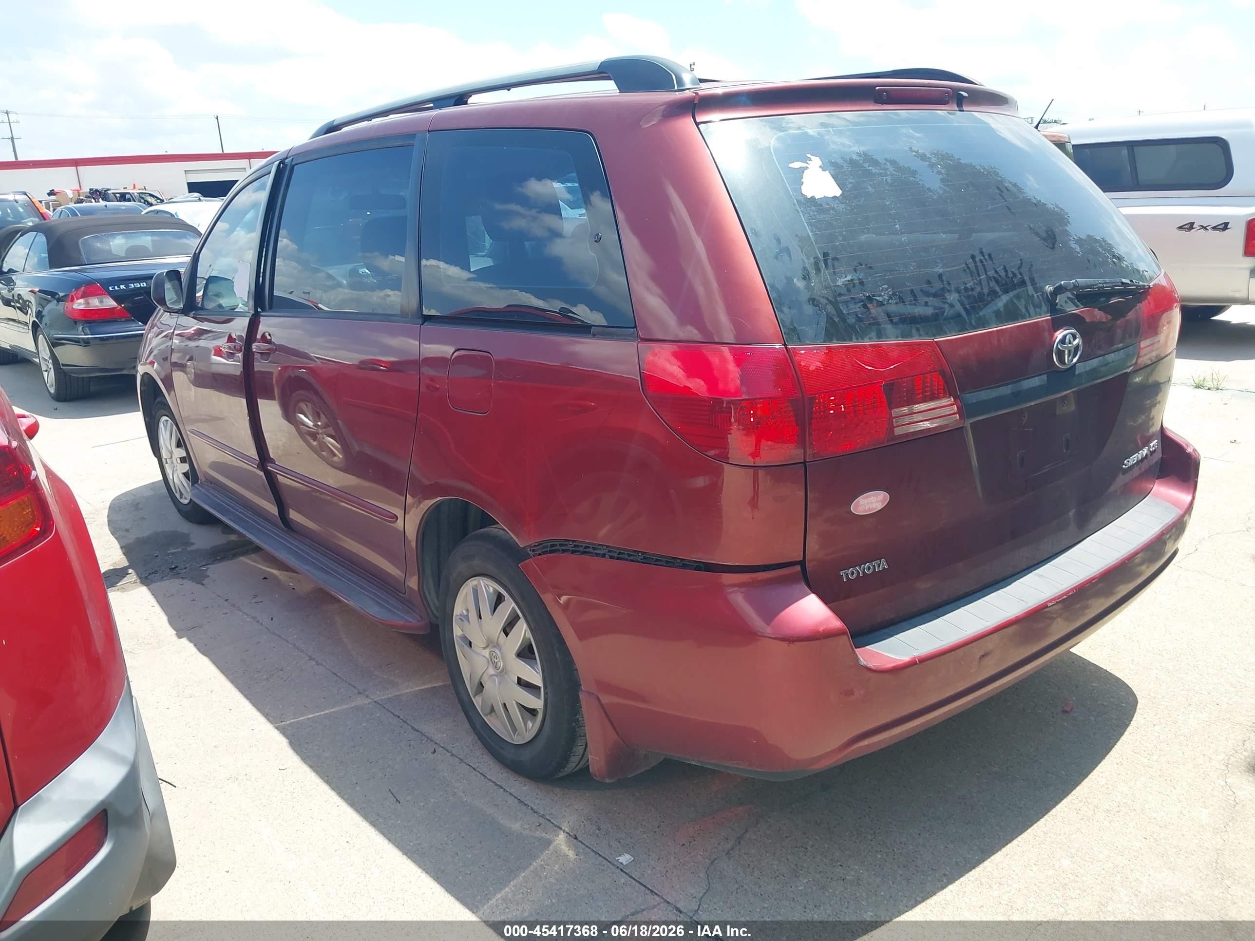 2005 Toyota Sienna Ce Maroon vin: 5TDZA23CX5S354098