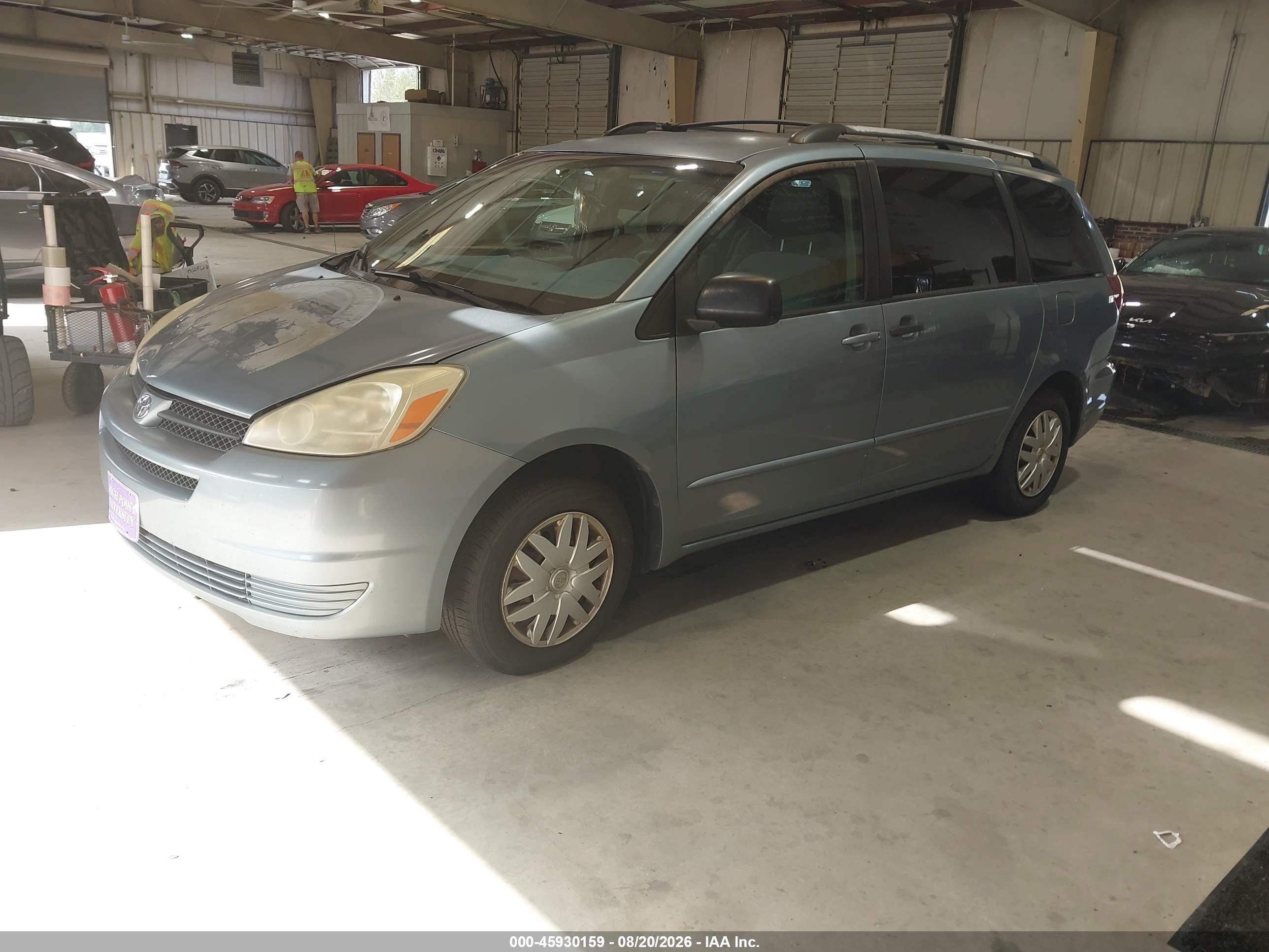 2005 Toyota Sienna Le Light Blue vin: 5TDZA23CX5S380734