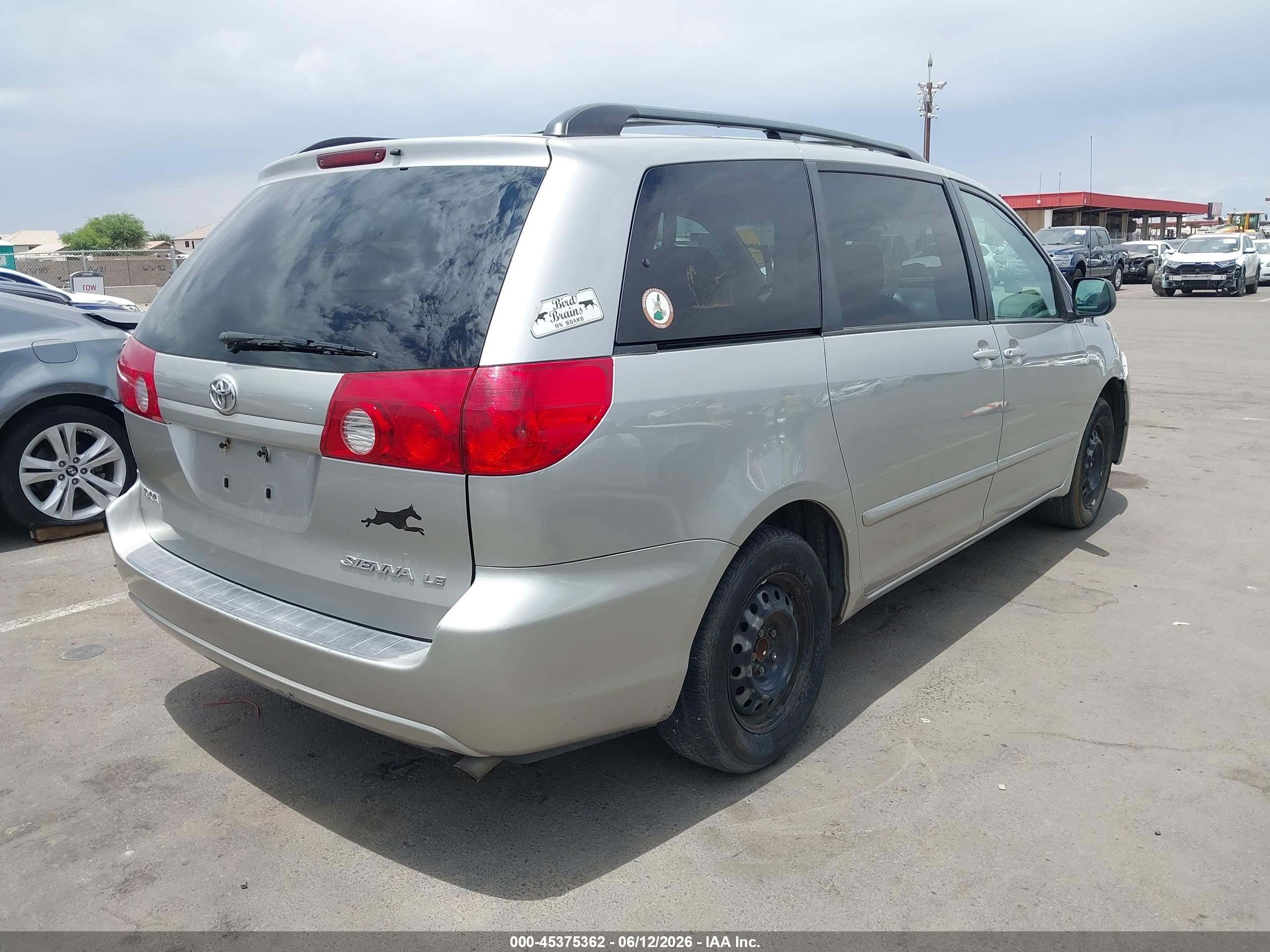 2006 Toyota Sienna Le Silver vin: 5TDZA23CX6S476607