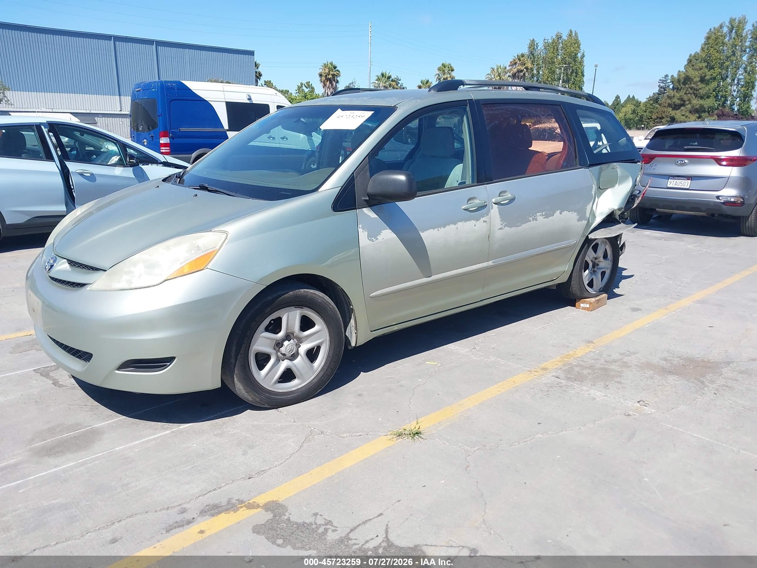 2006 Toyota Sienna Ce Зеленый vin: 5TDZA23CX6S546932