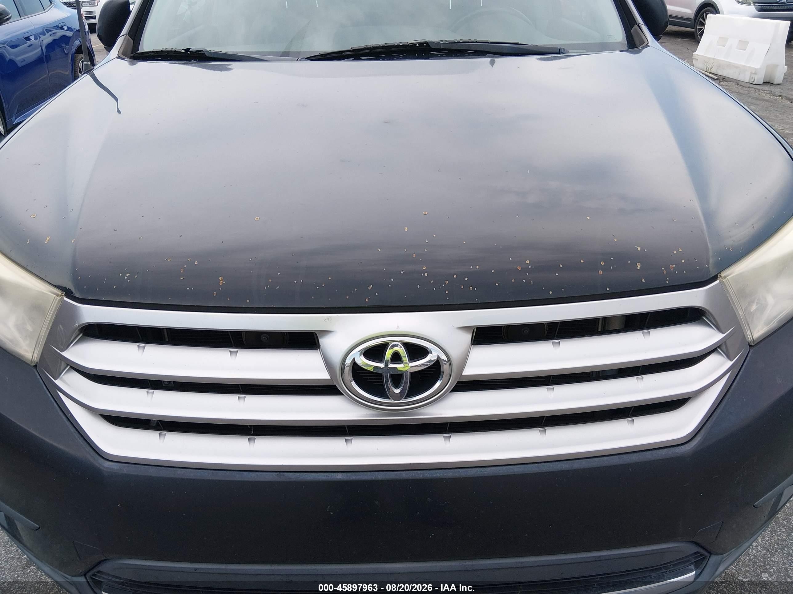2011 Toyota Highlander   Черный vin: 5TDZA3EH0BS011987