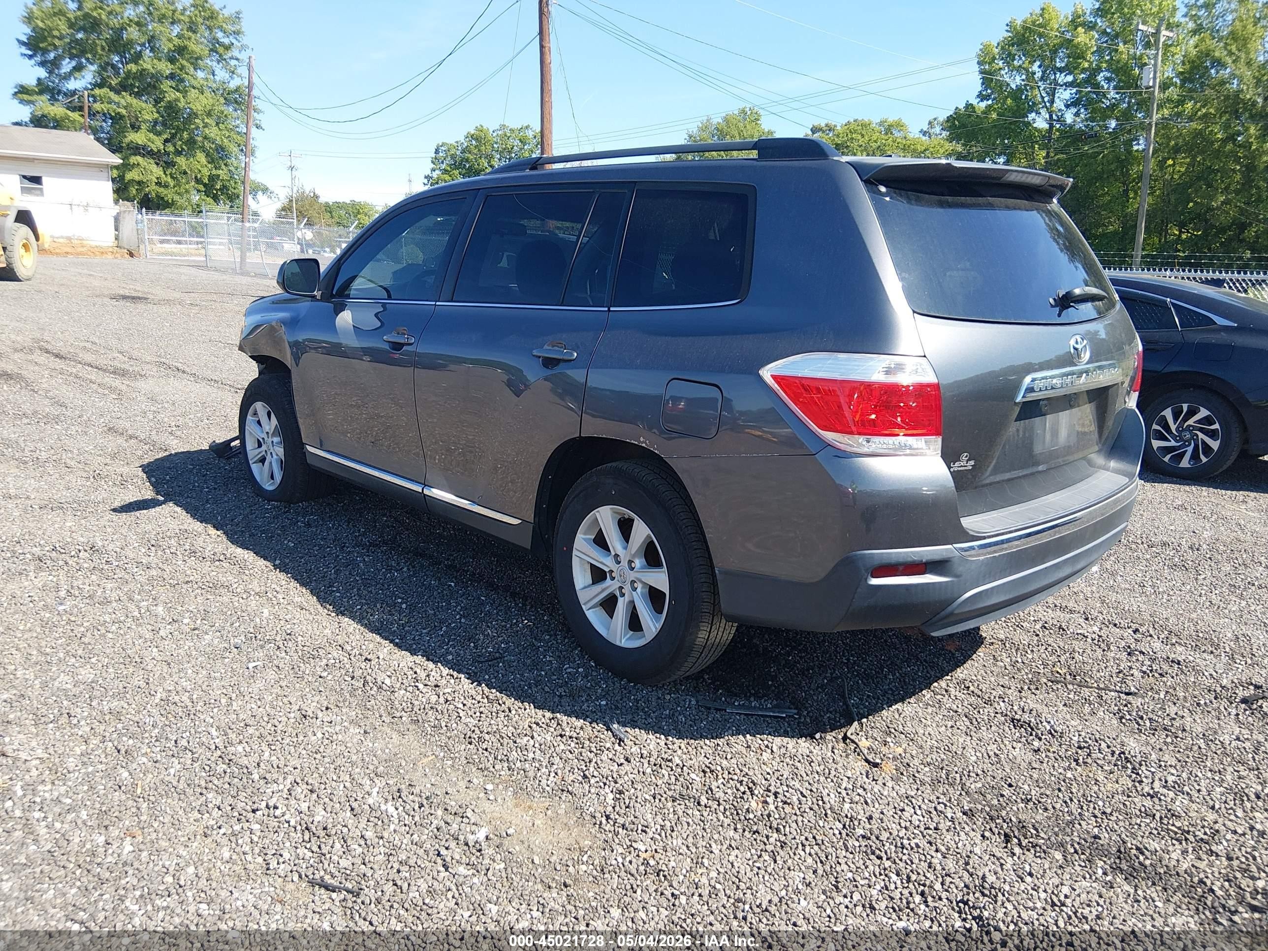 2012 Toyota Highlander Gray vin: 5TDZA3EH0CS029567