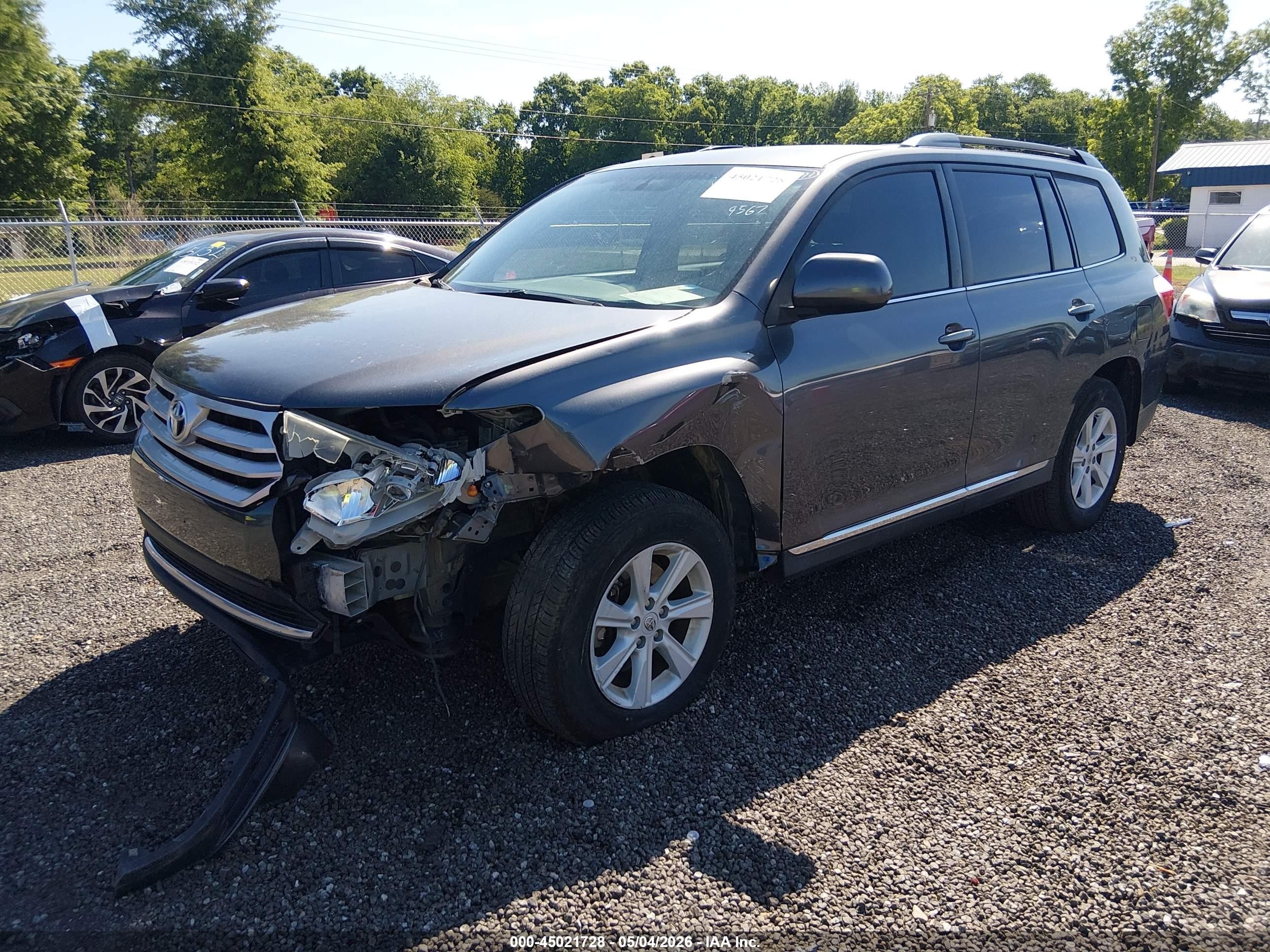 2012 Toyota Highlander Gray vin: 5TDZA3EH0CS029567