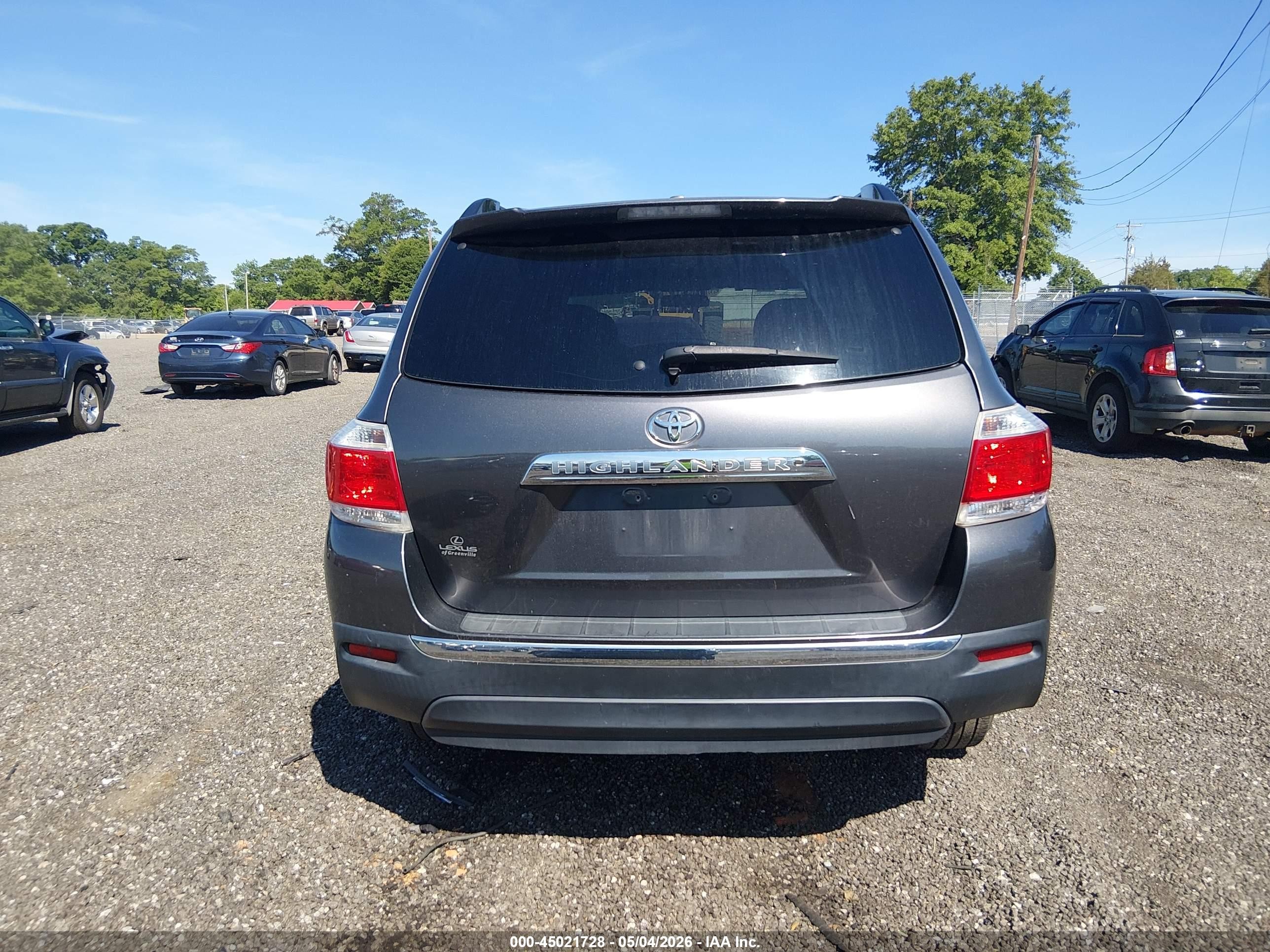 2012 Toyota Highlander Gray vin: 5TDZA3EH0CS029567