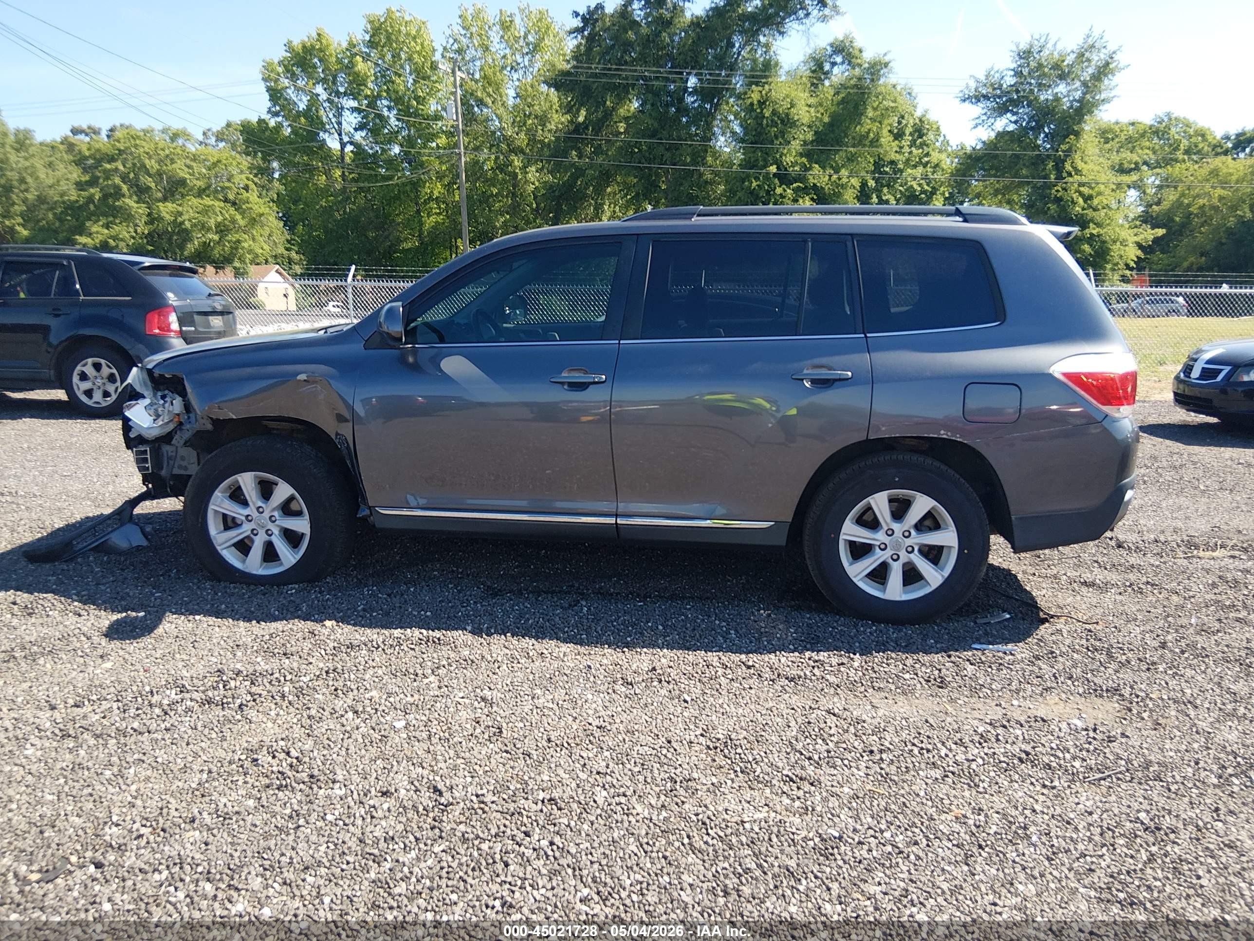 2012 Toyota Highlander Gray vin: 5TDZA3EH0CS029567