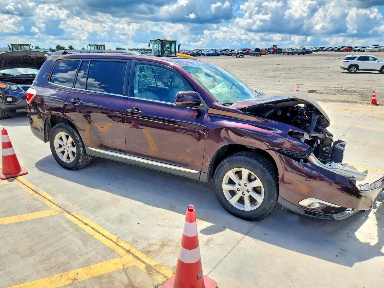 2012 Toyota Highlander Se Maroon vin: 5TDZA3EH1CS025883