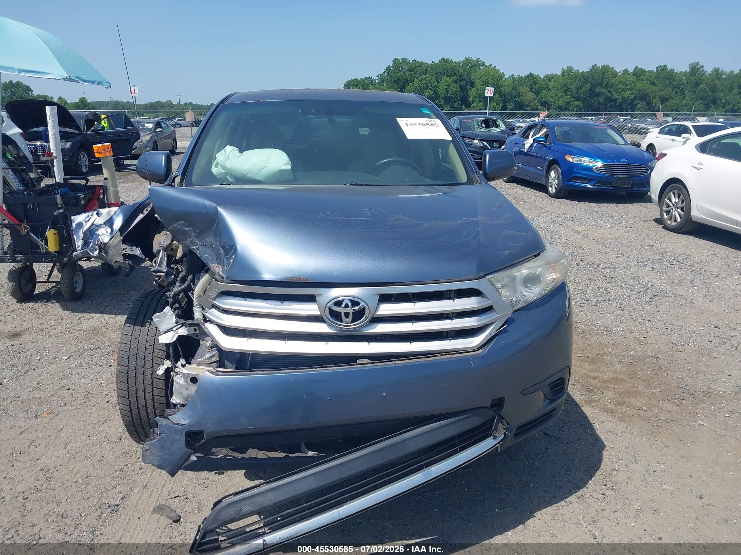 2012 Toyota Highlander Blue vin: 5TDZA3EH2CS019333