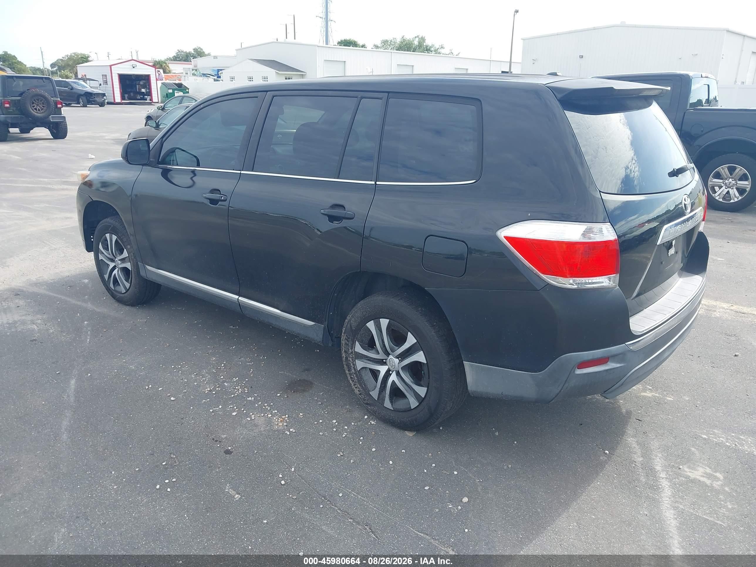 2012 Toyota Highlander   Черный vin: 5TDZA3EH2CS022197