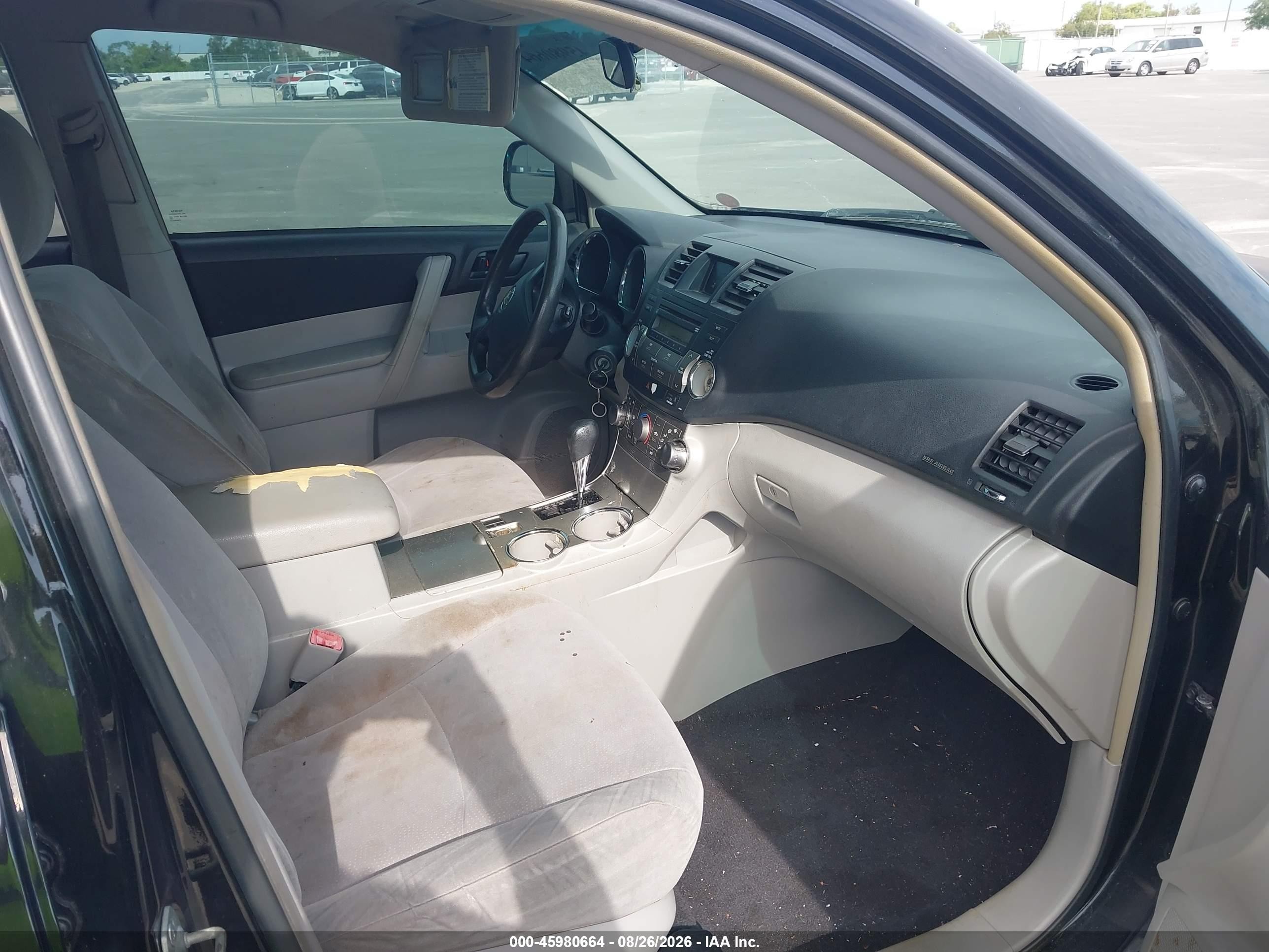 2012 Toyota Highlander   Черный vin: 5TDZA3EH2CS022197