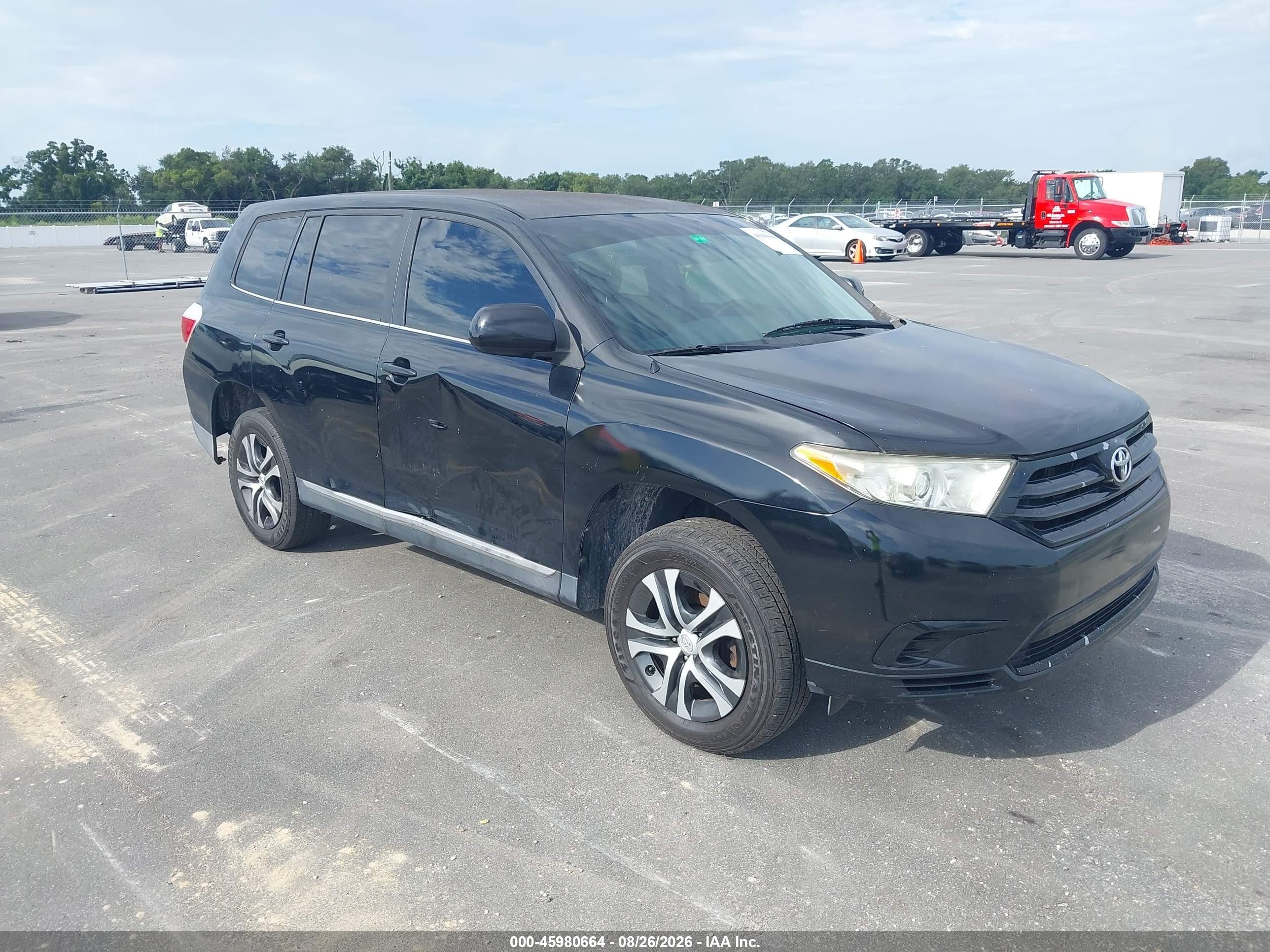 2012 Toyota Highlander   Black vin: 5TDZA3EH2CS022197