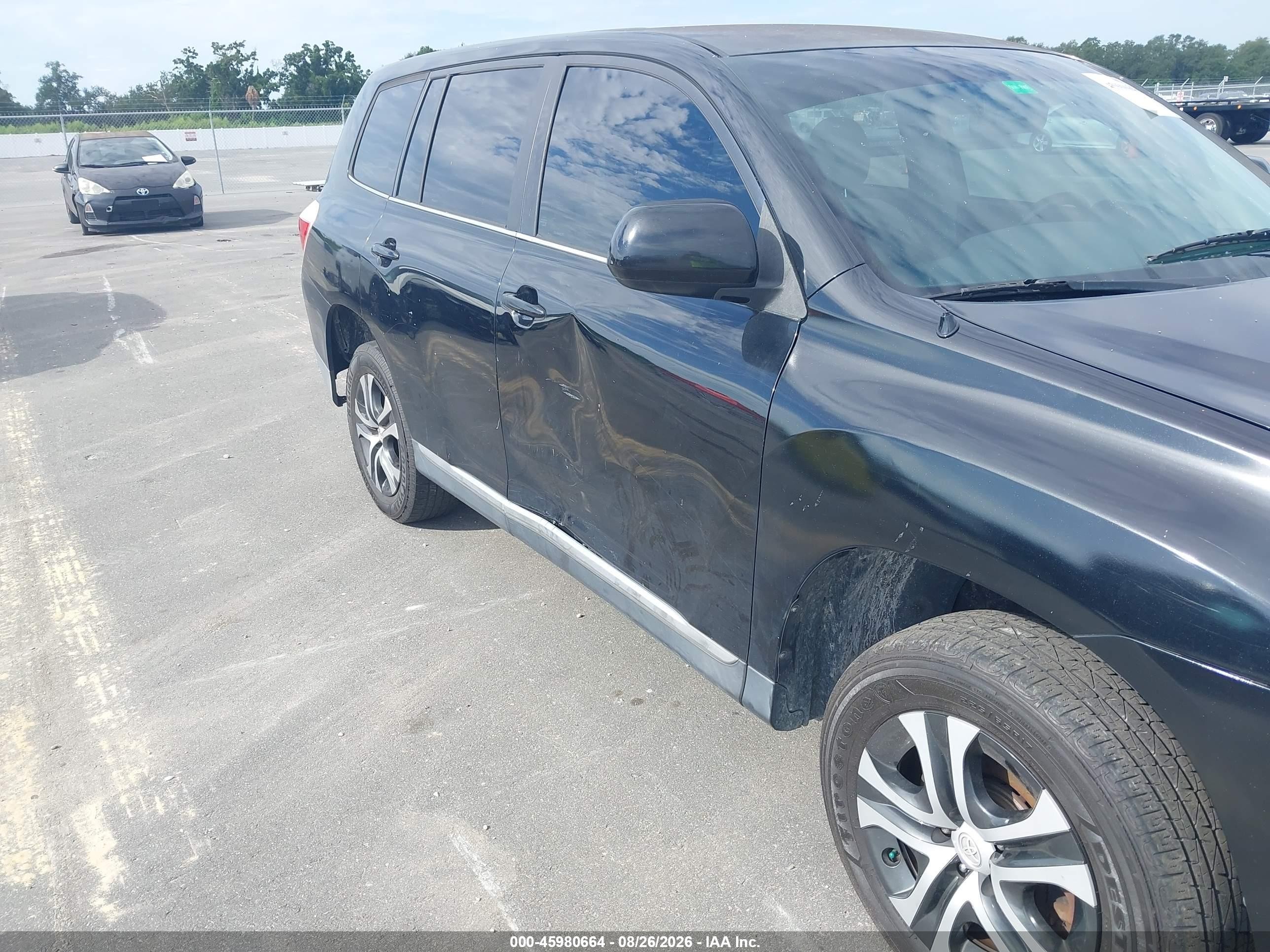 2012 Toyota Highlander   Черный vin: 5TDZA3EH2CS022197