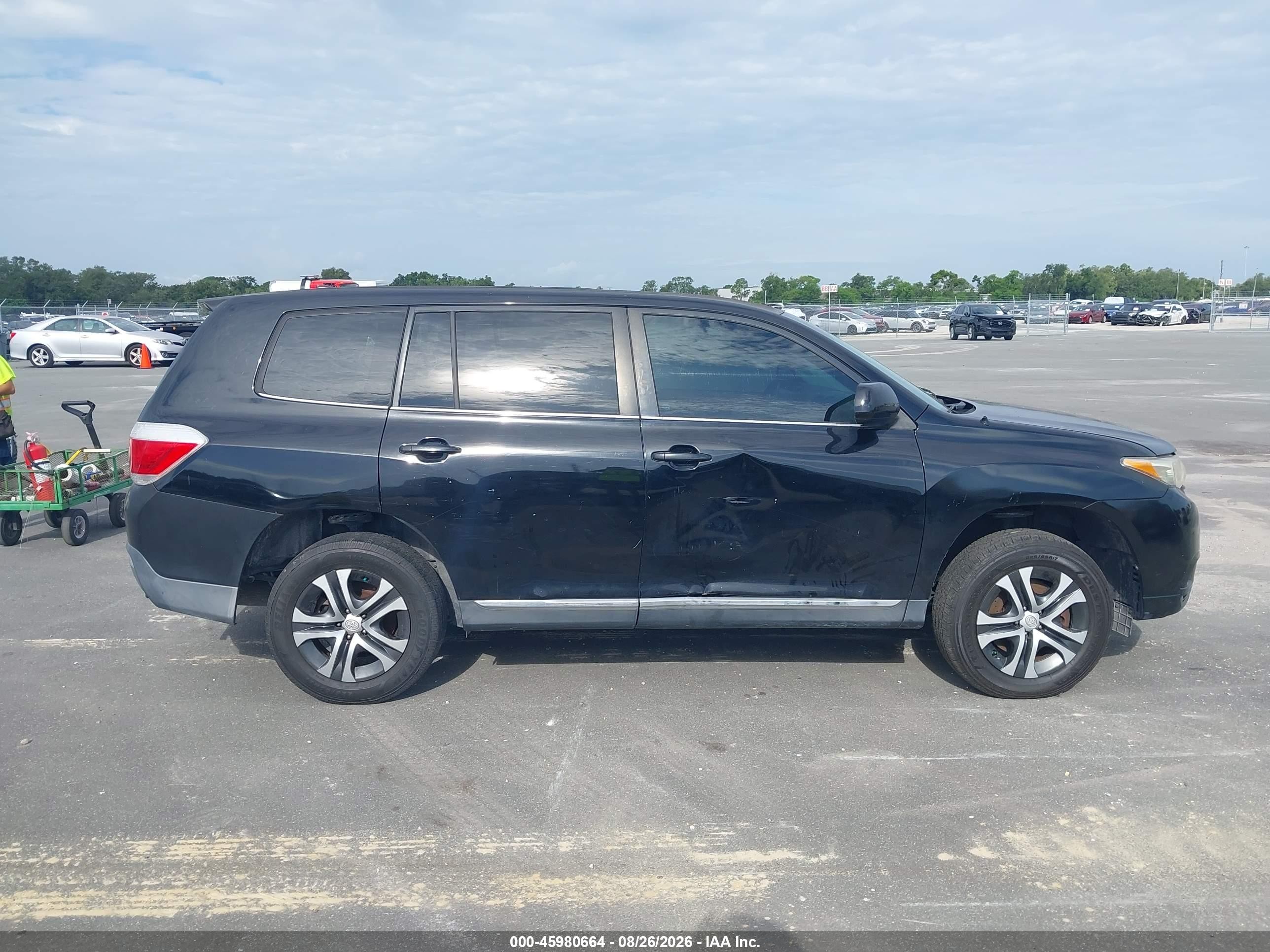 2012 Toyota Highlander   Черный vin: 5TDZA3EH2CS022197