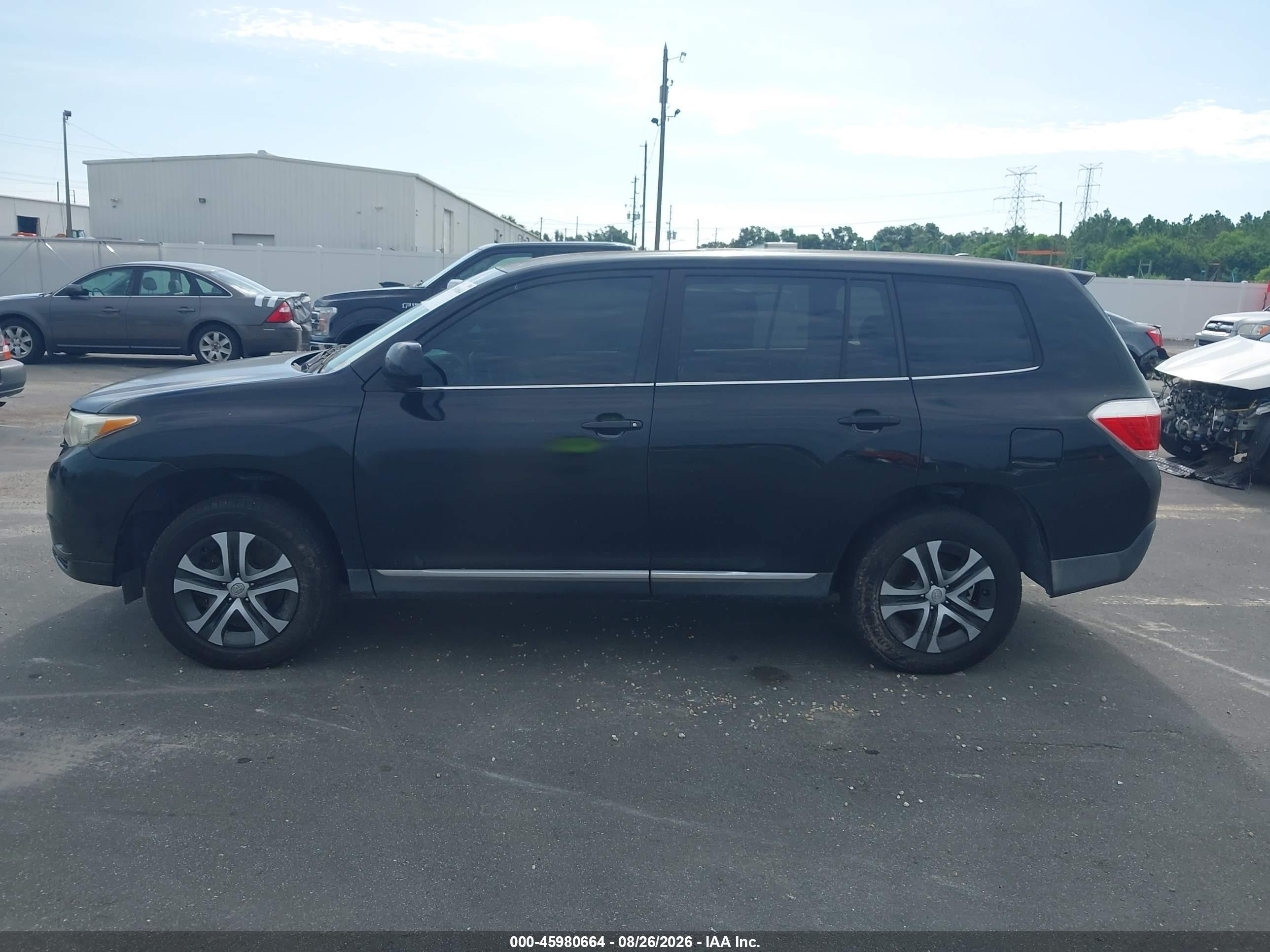 2012 Toyota Highlander   Черный vin: 5TDZA3EH2CS022197