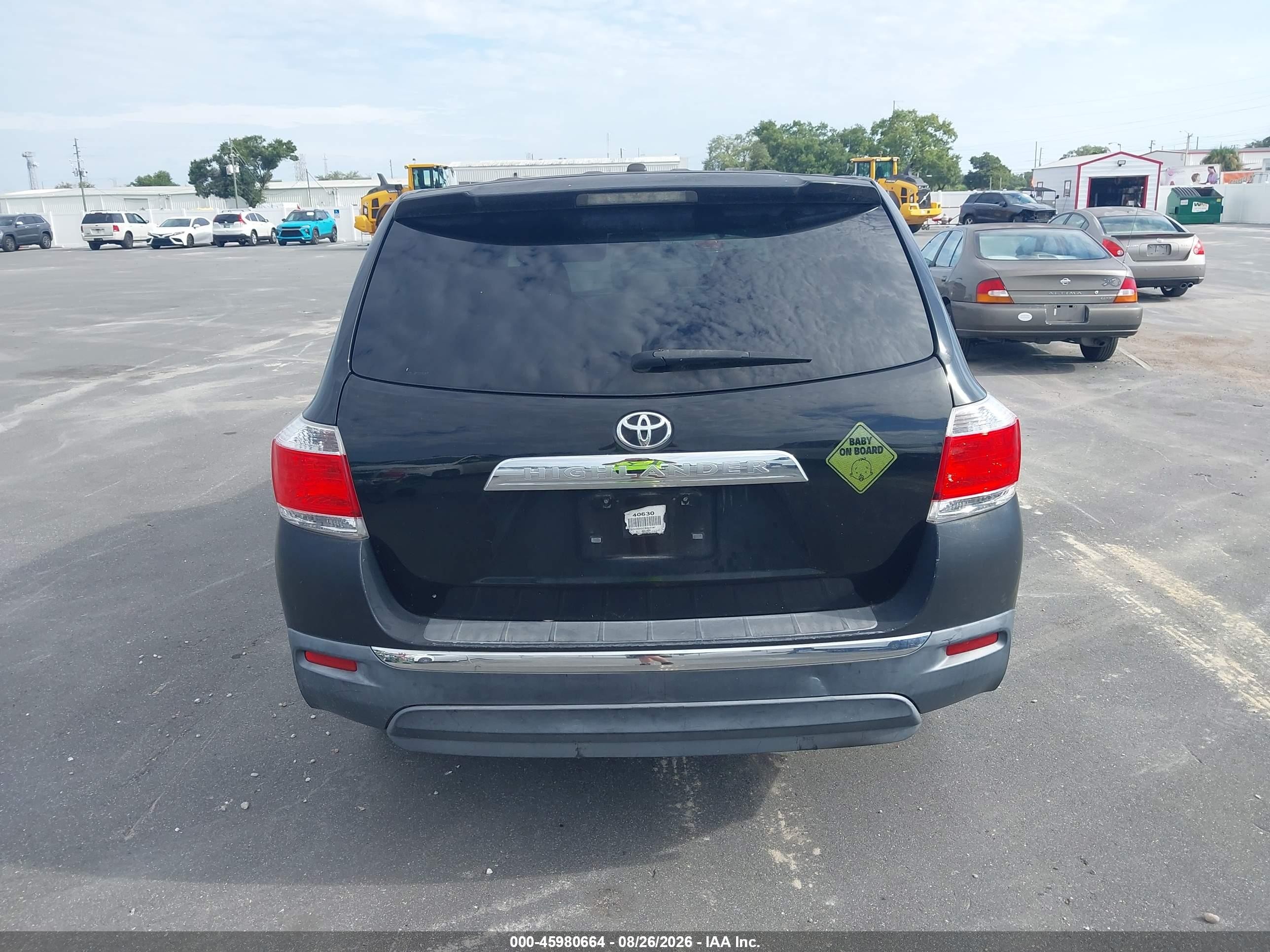 2012 Toyota Highlander   Черный vin: 5TDZA3EH2CS022197