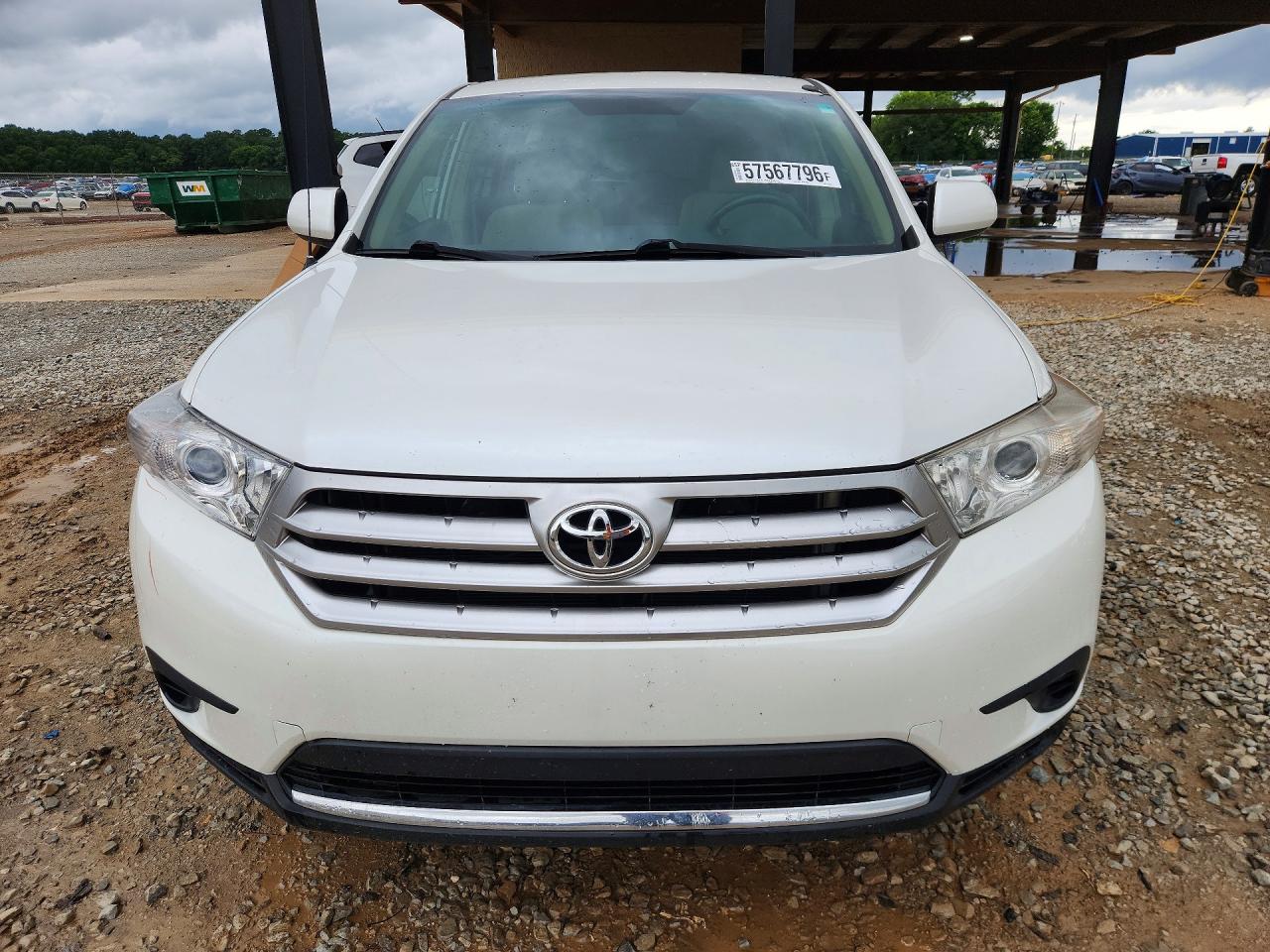 2012 Toyota Highlander Base White vin: 5TDZA3EH2CS031076