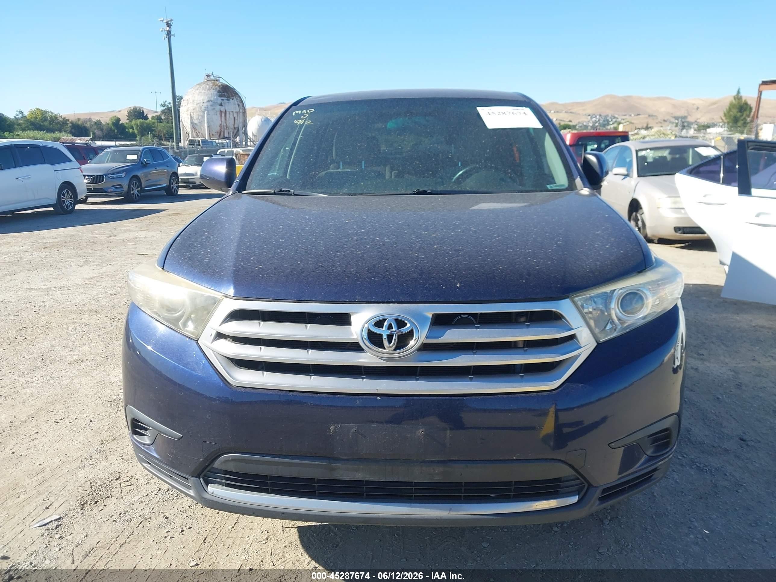 2013 Toyota Highlander   Dark Blue vin: 5TDZA3EH2DS044170