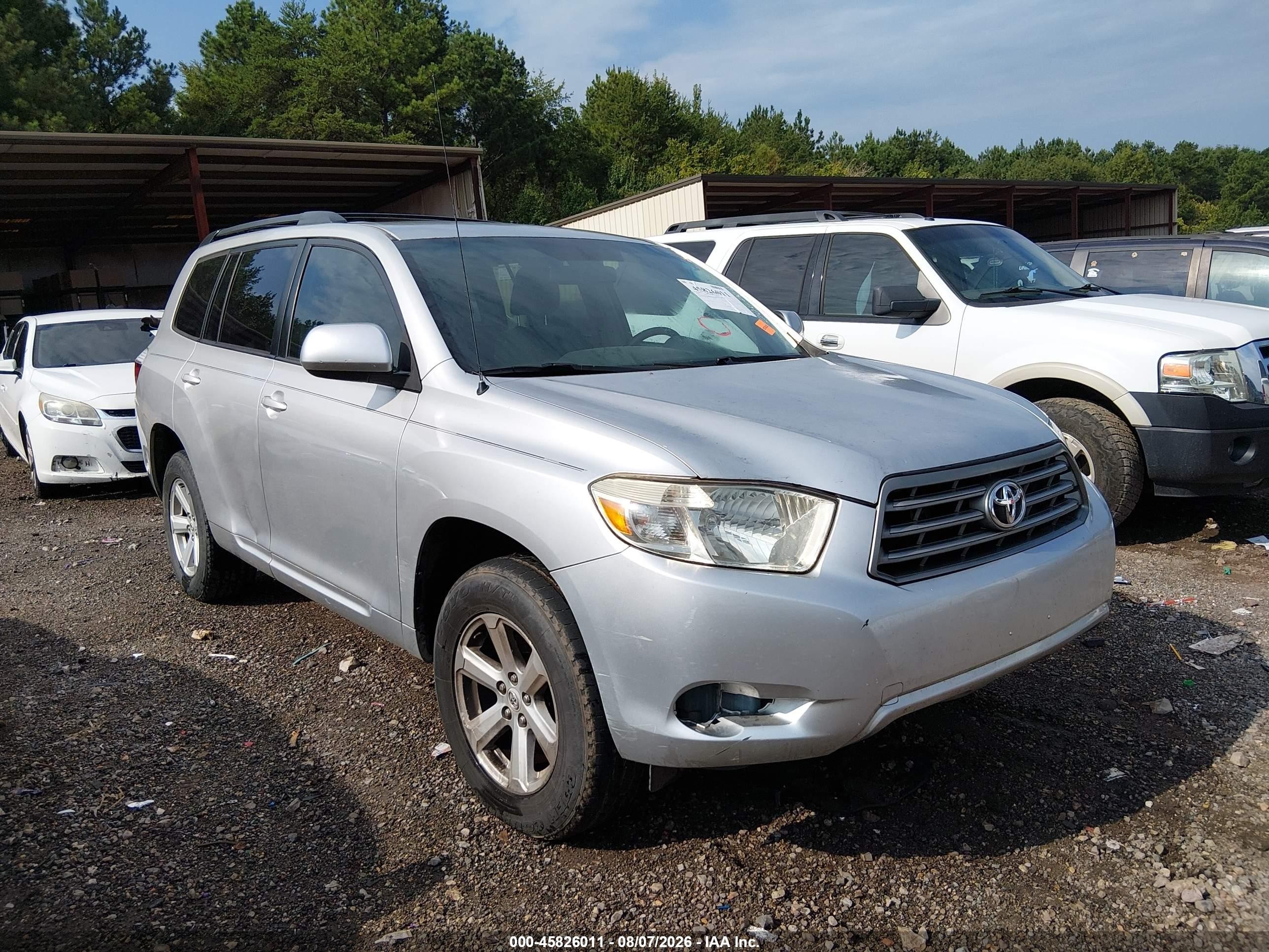 2010 Toyota Highlander   Silver vin: 5TDZA3EH3AS006006