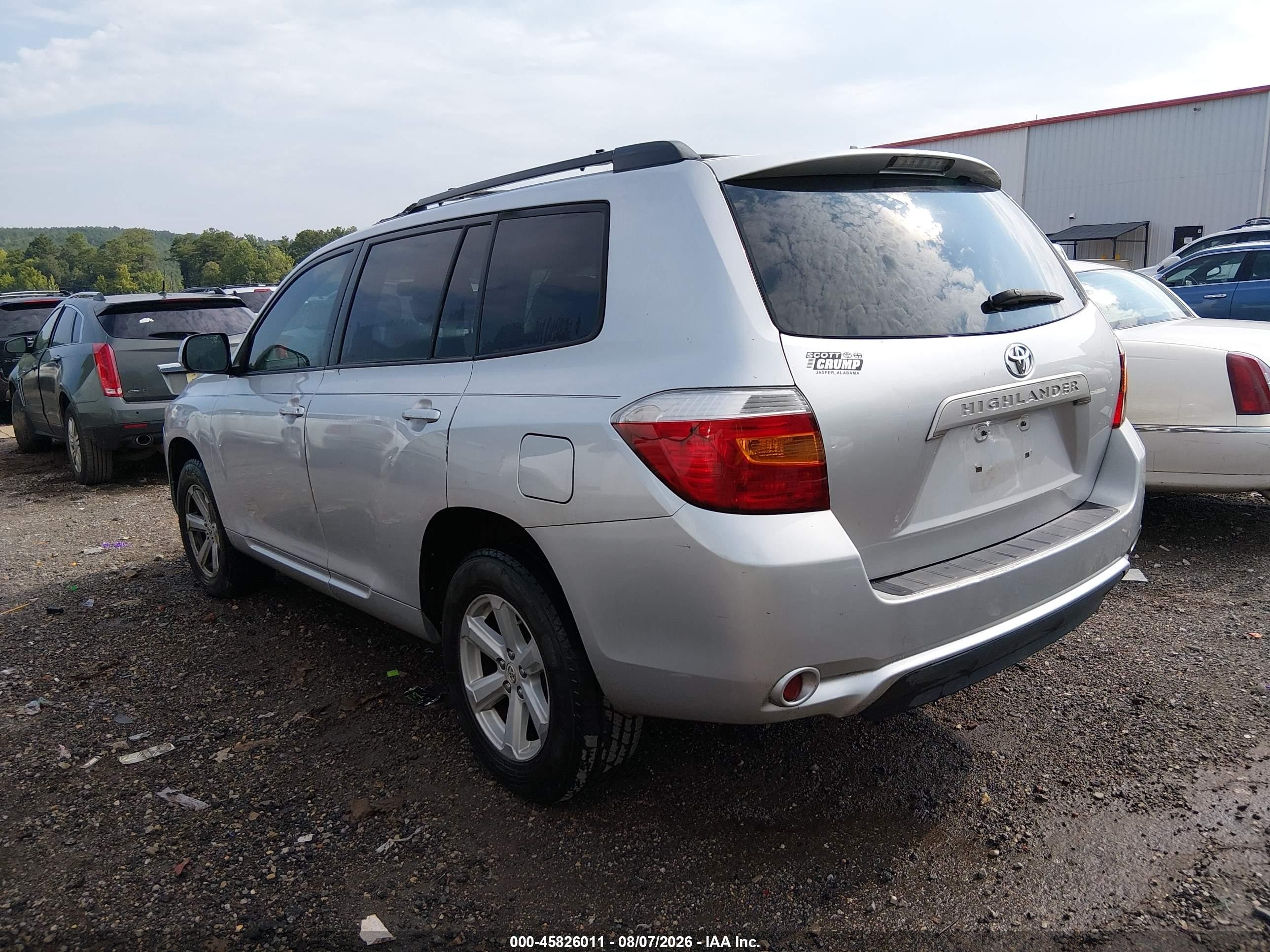 2010 Toyota Highlander   Silver vin: 5TDZA3EH3AS006006
