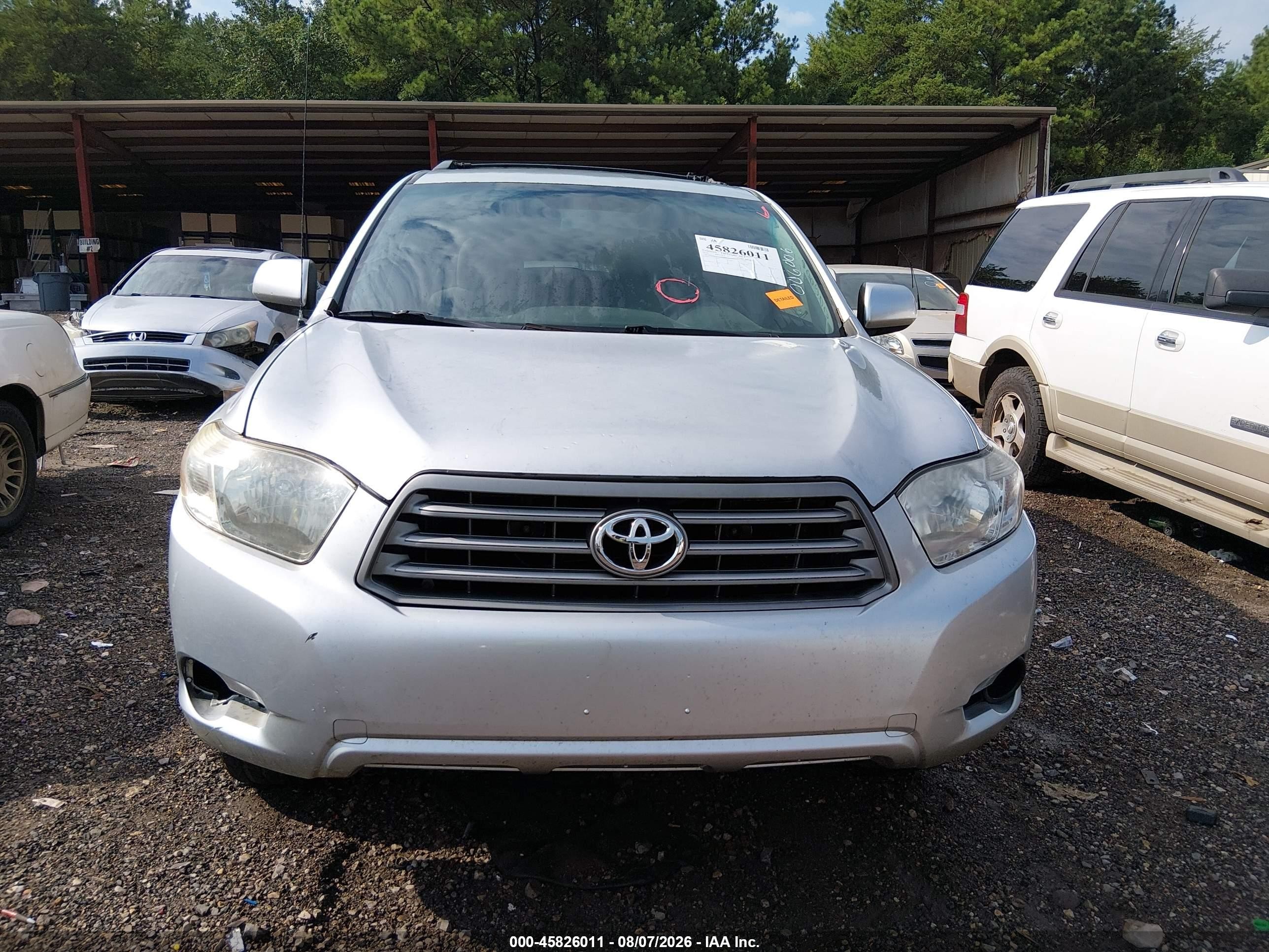 2010 Toyota Highlander   Silver vin: 5TDZA3EH3AS006006