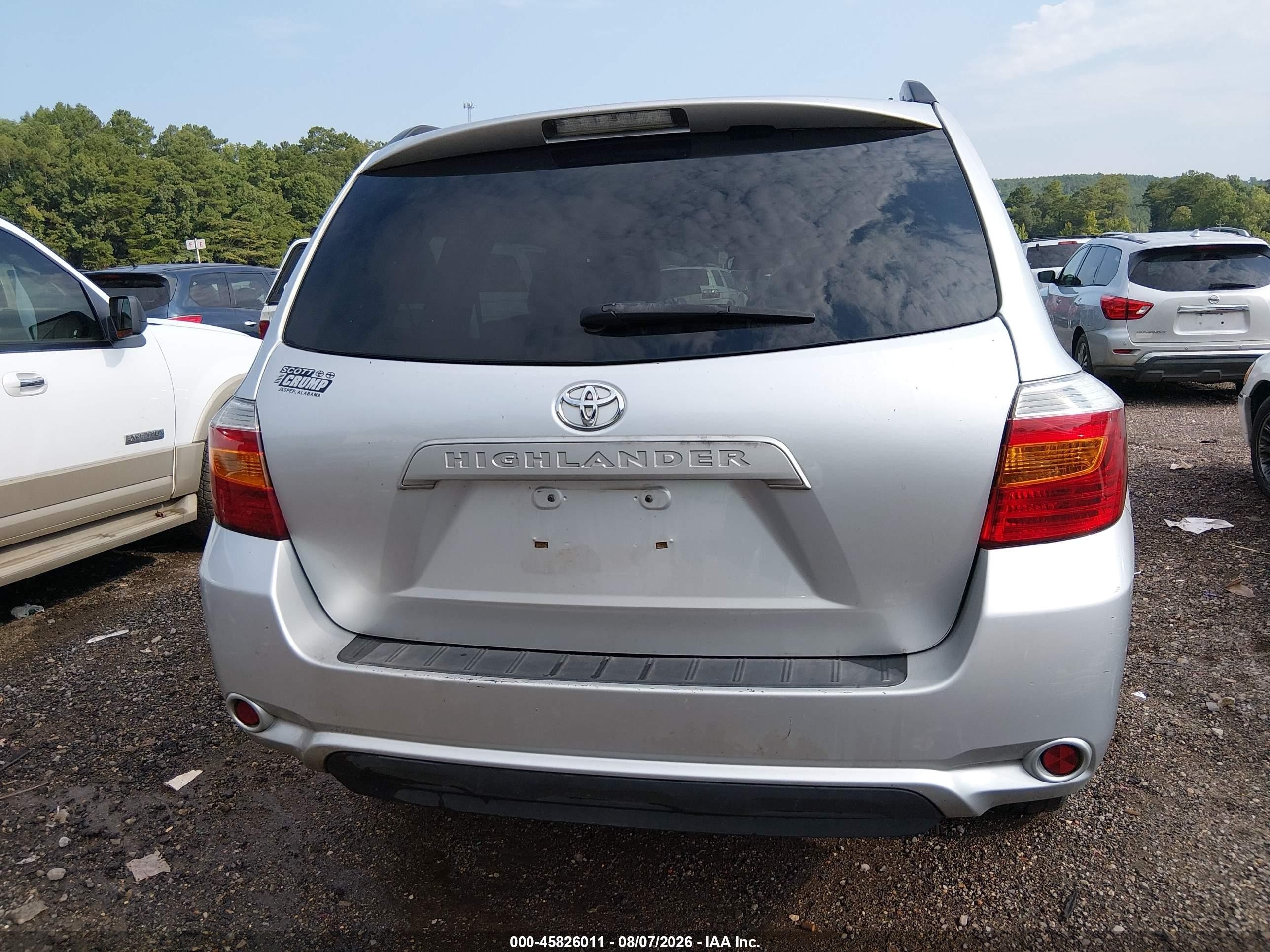2010 Toyota Highlander   Silver vin: 5TDZA3EH3AS006006