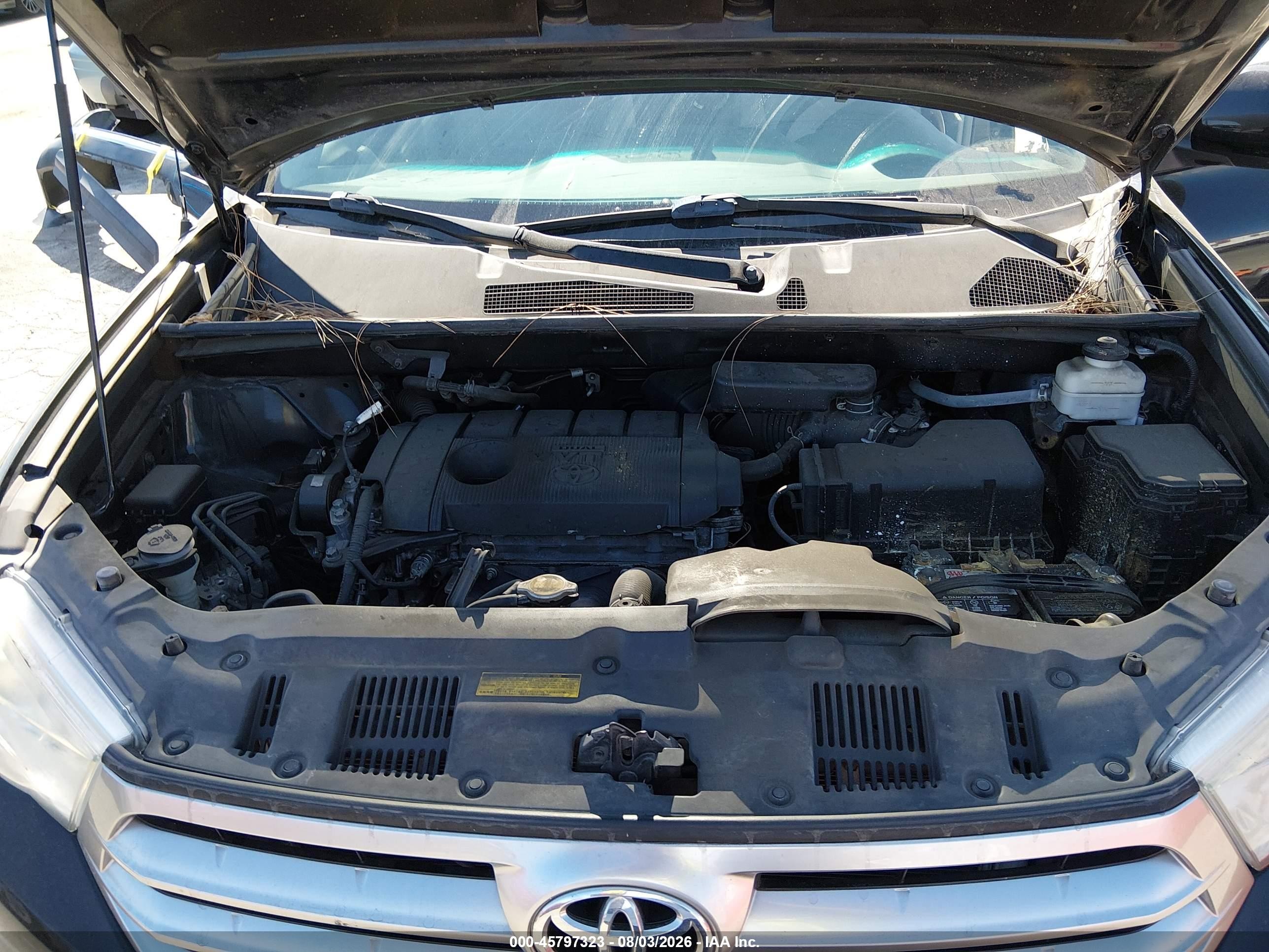 2012 Toyota Highlander   Black vin: 5TDZA3EH3CS019468