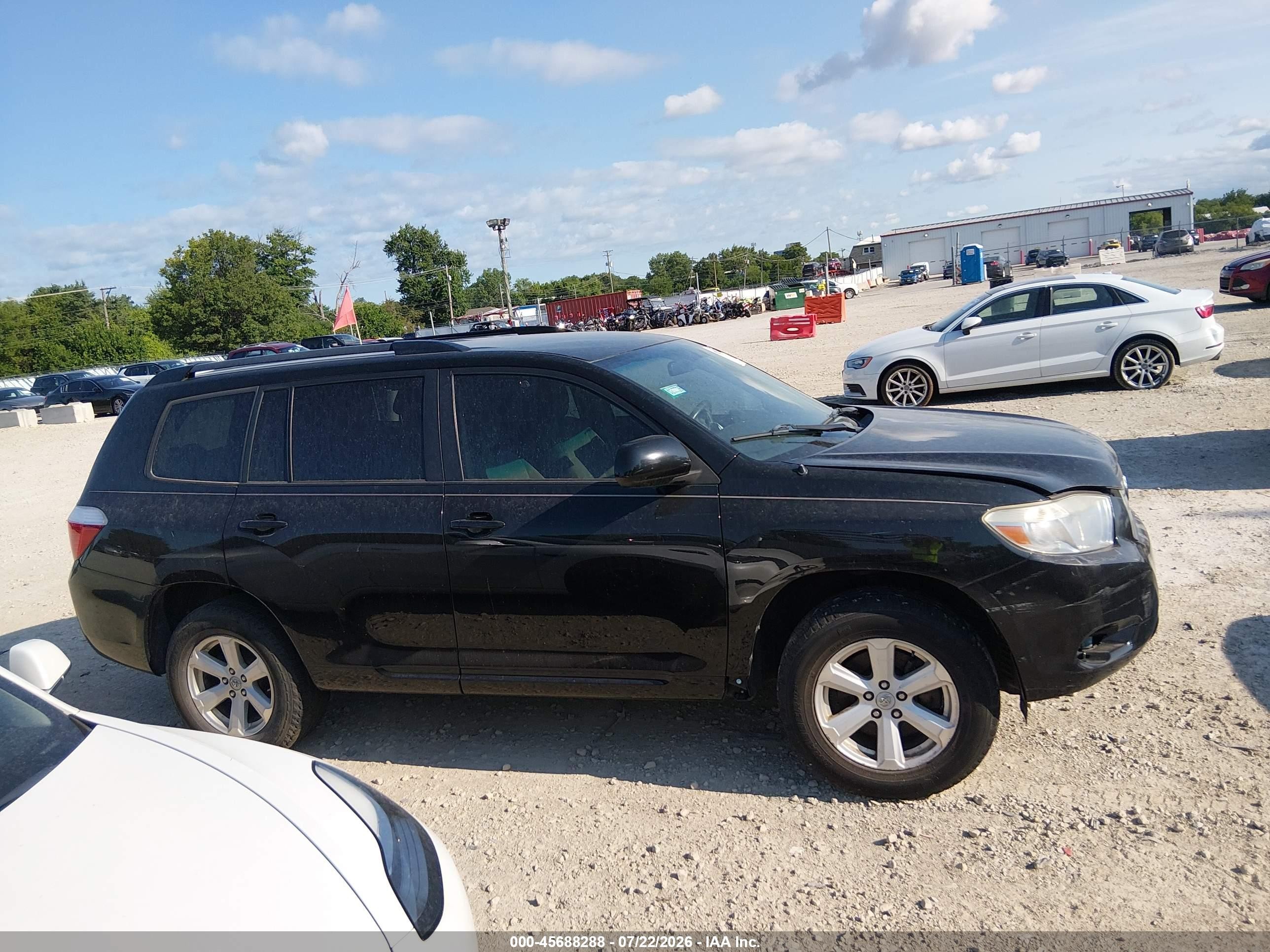 2010 Toyota Highlander   Black vin: 5TDZA3EH4AS006662