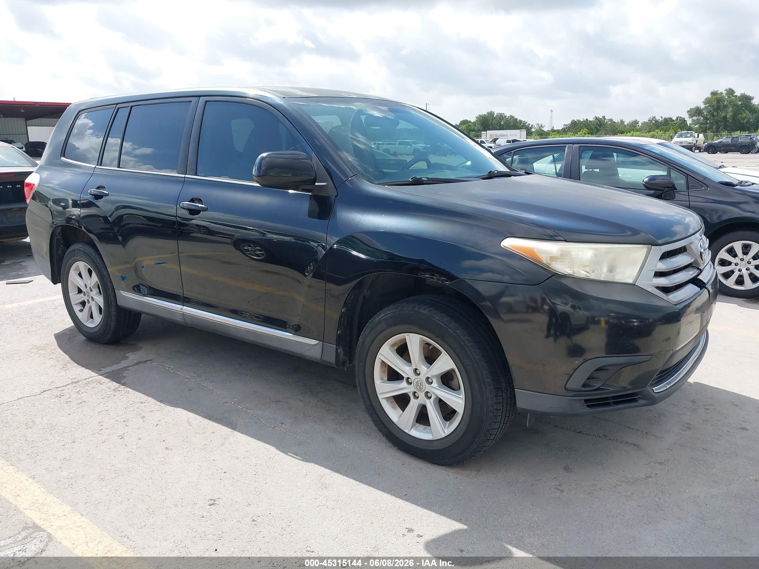 2013 Toyota Highlander   Black vin: 5TDZA3EH5DS044986