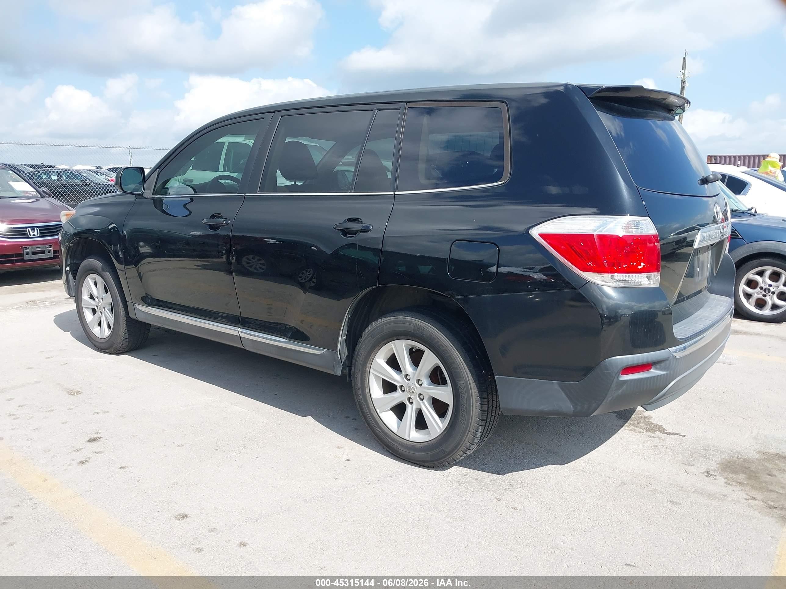 2013 Toyota Highlander   Black vin: 5TDZA3EH5DS044986