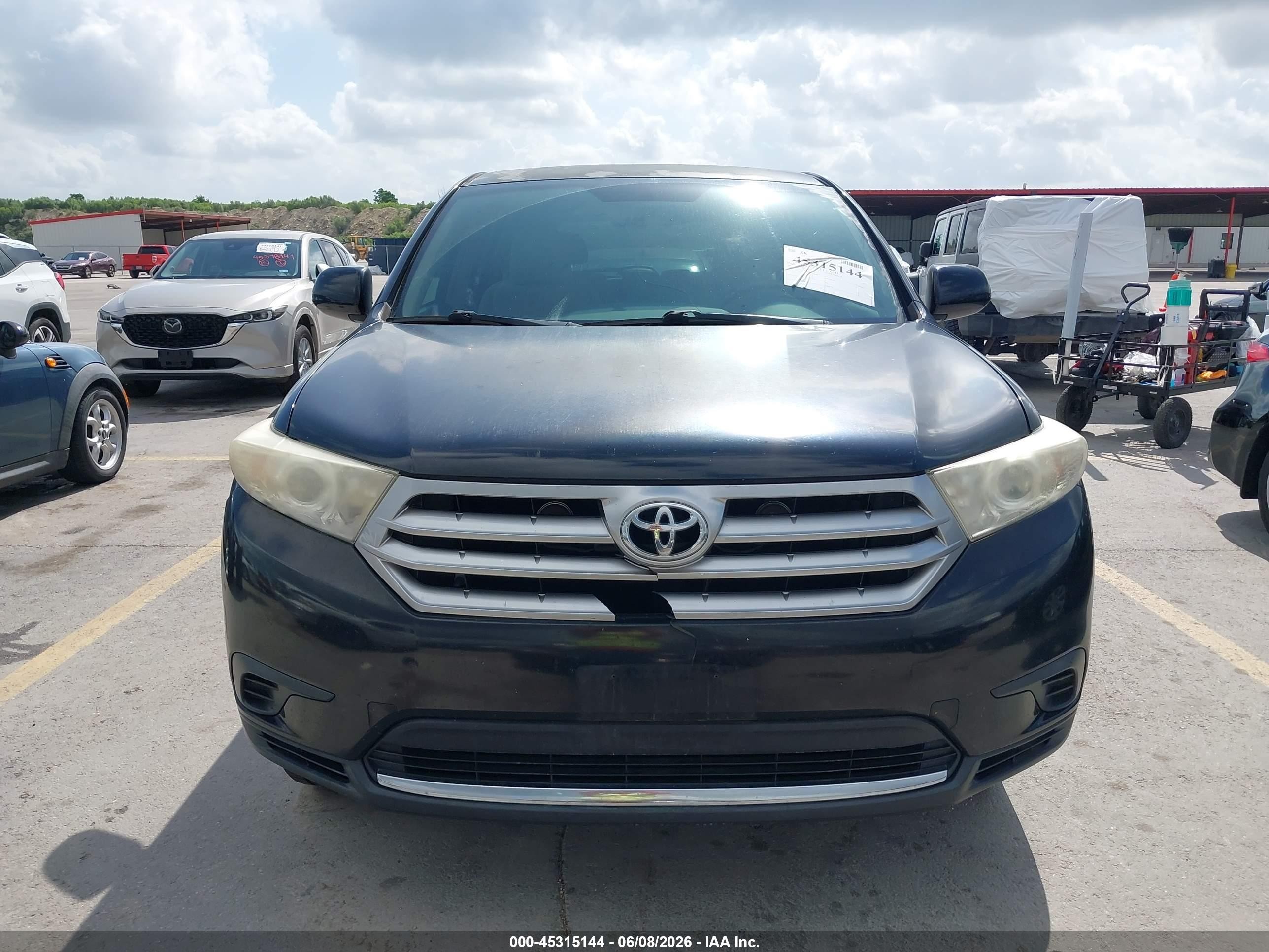 2013 Toyota Highlander   Black vin: 5TDZA3EH5DS044986