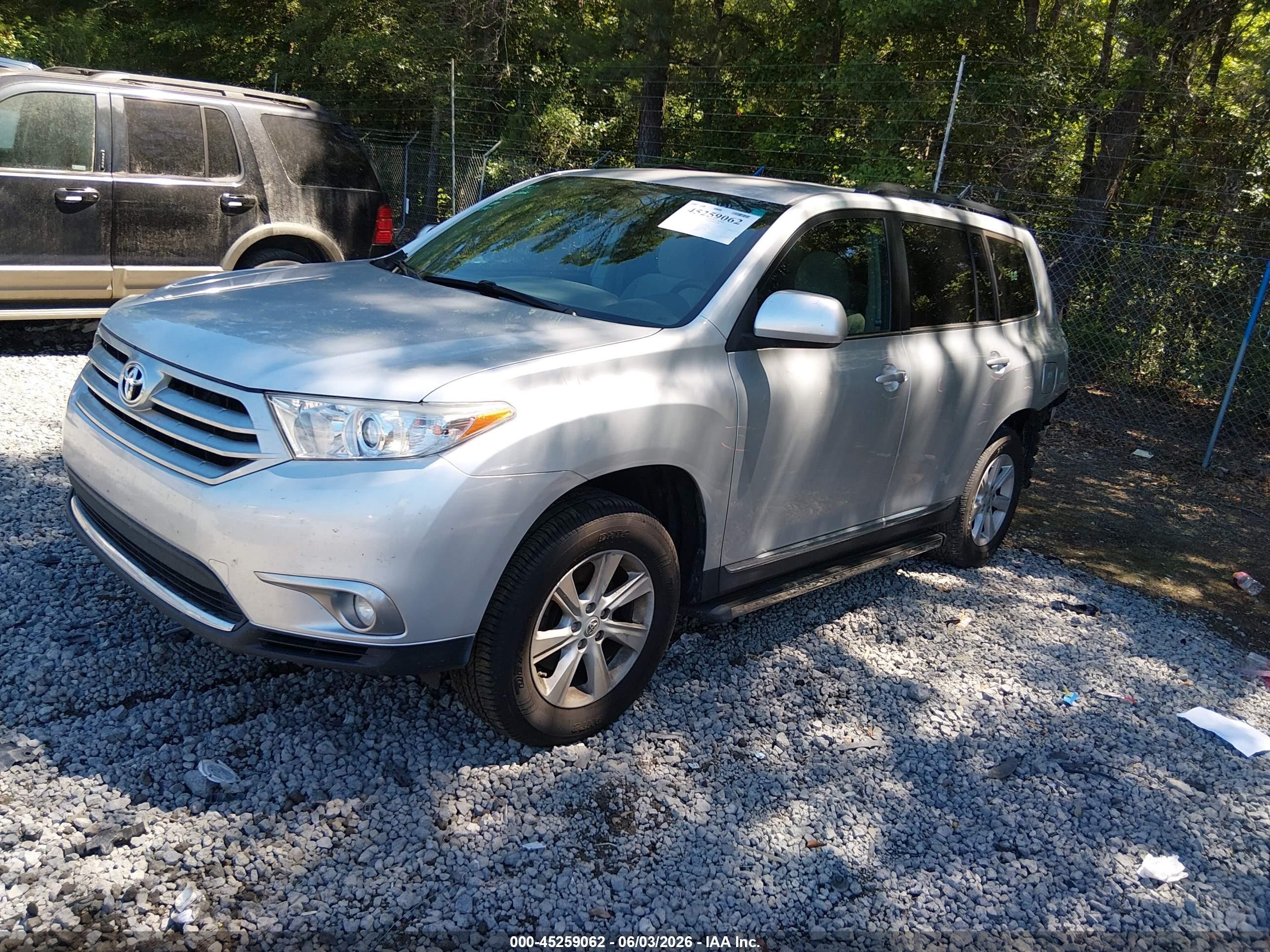 2012 Toyota Highlander   Gray vin: 5TDZA3EH7CS018064