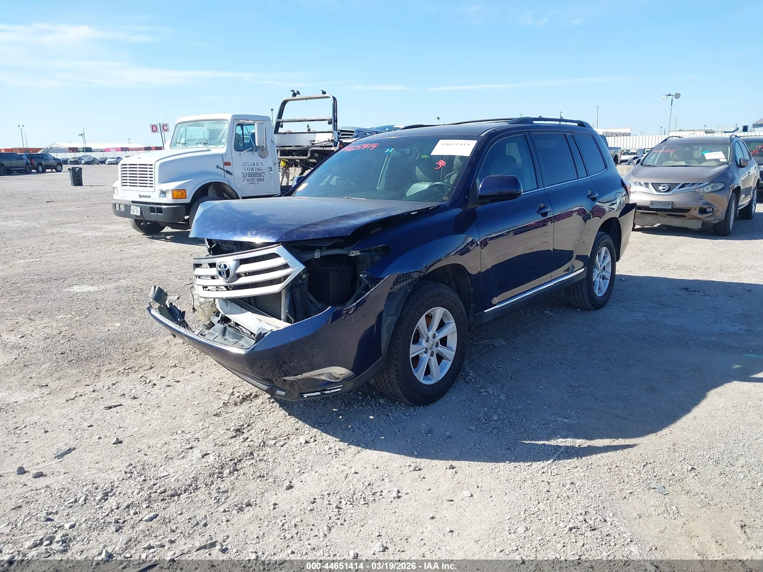 2012 Toyota Highlander   Blue vin: 5TDZA3EH7CS022700